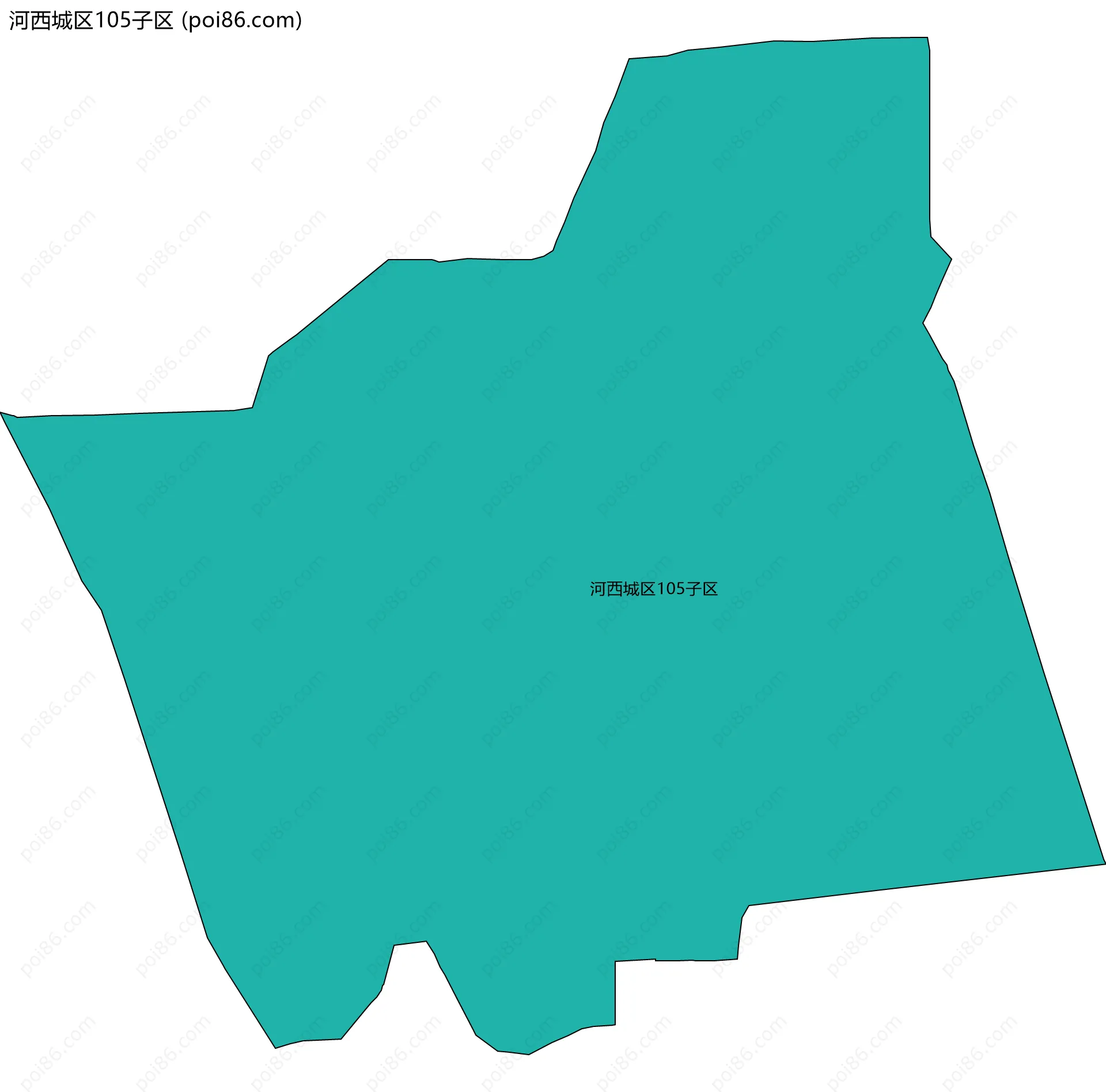 河西城区105子区边界地图