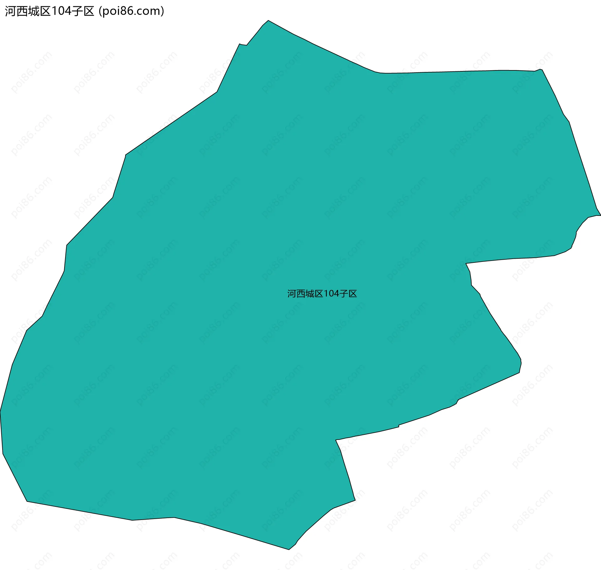 河西城区104子区边界地图