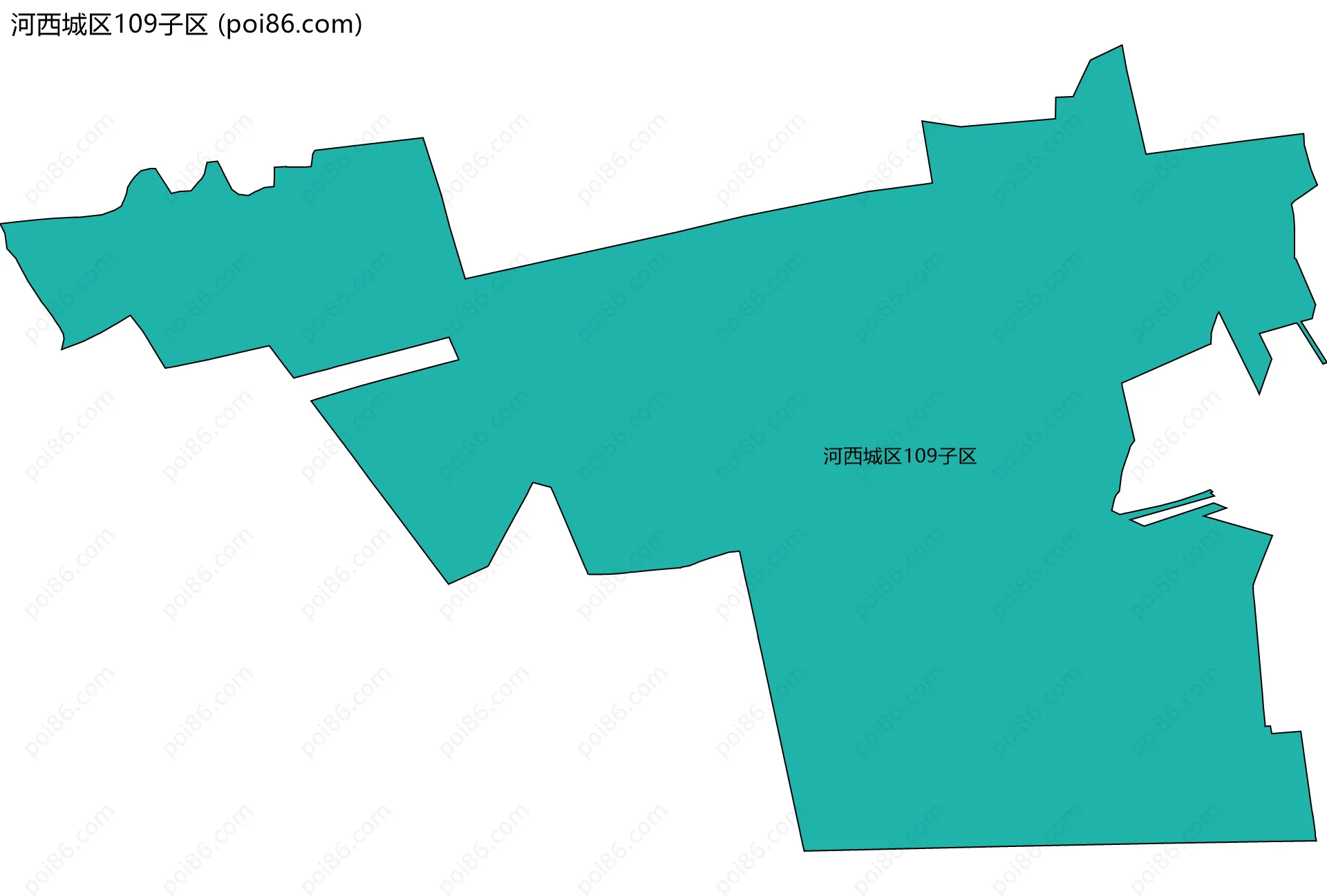 河西城区109子区边界地图