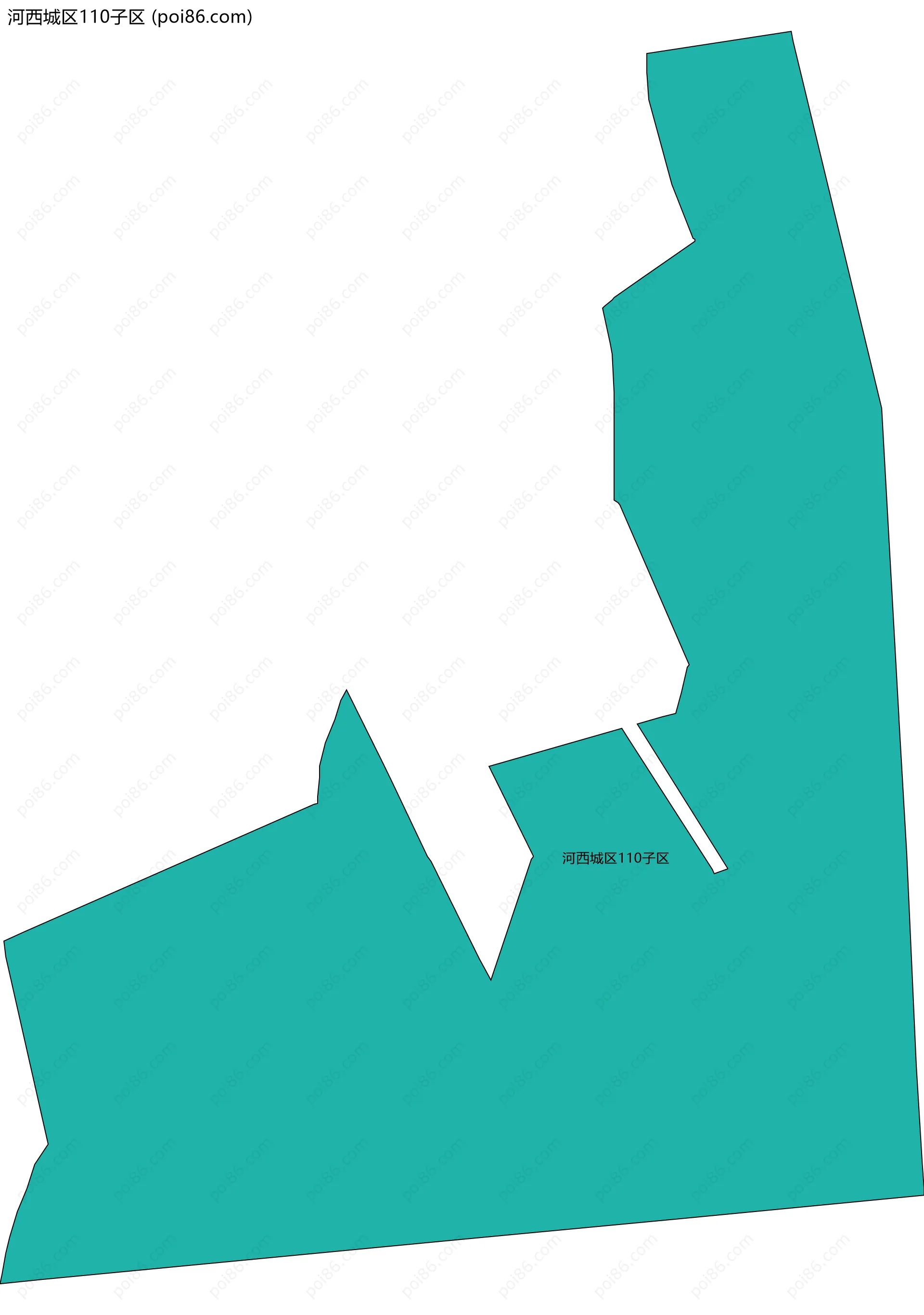 河西城区110子区边界地图