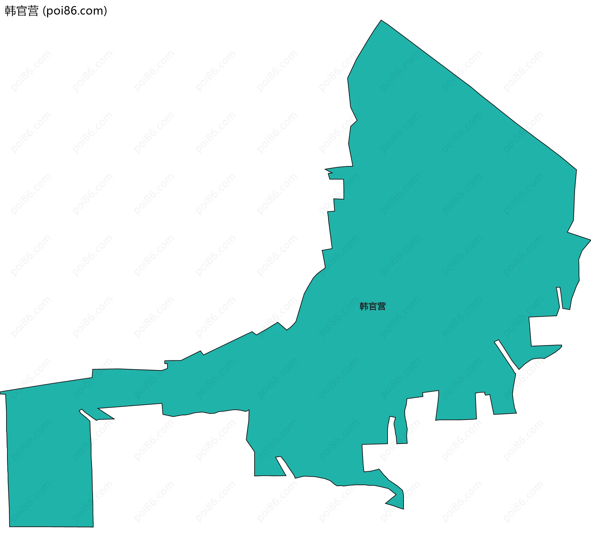 韩官营边界地图