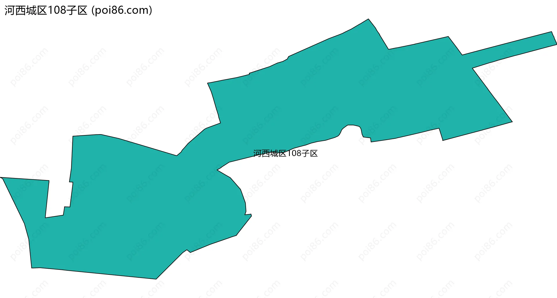 河西城区108子区边界地图