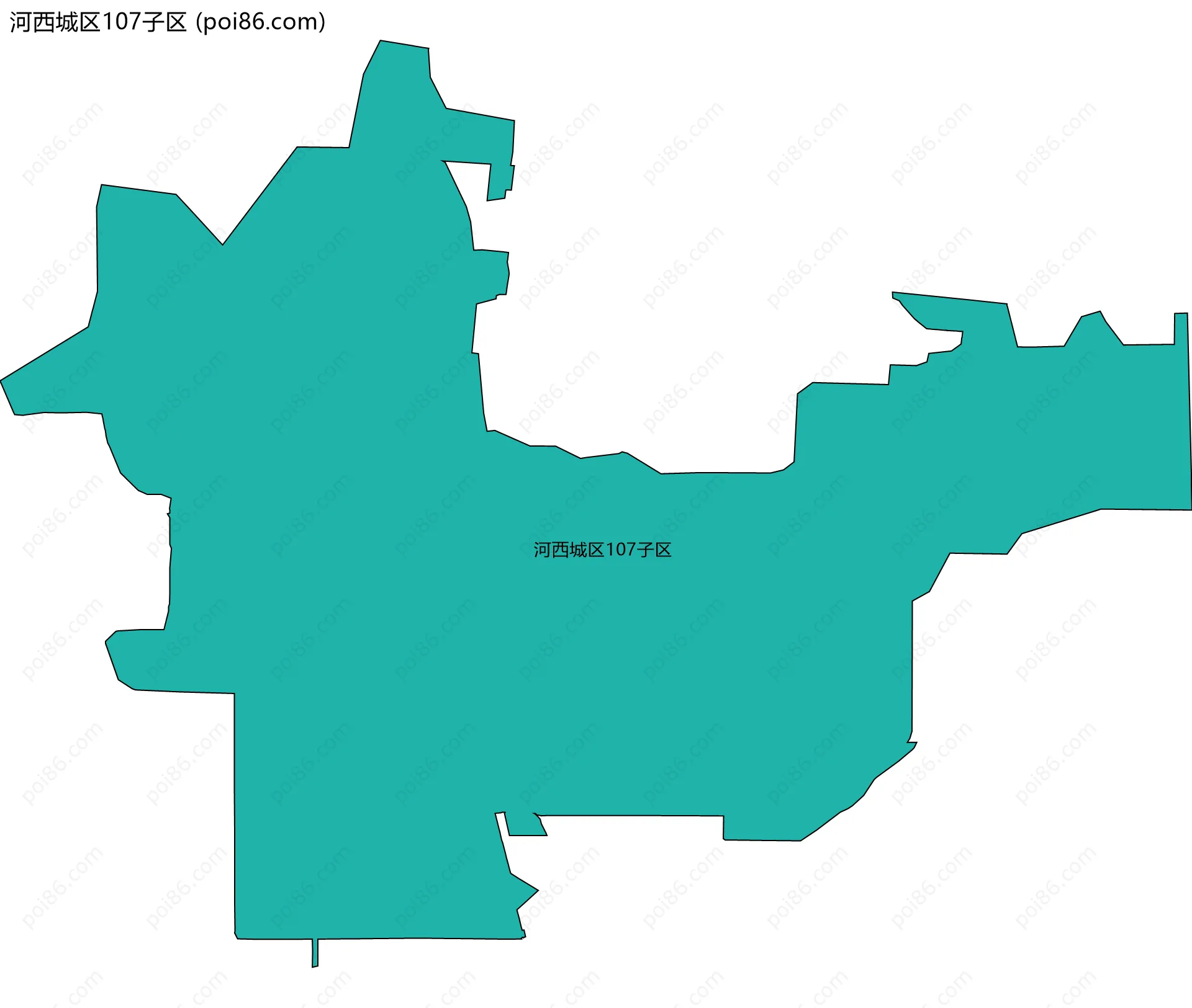 河西城区107子区边界地图