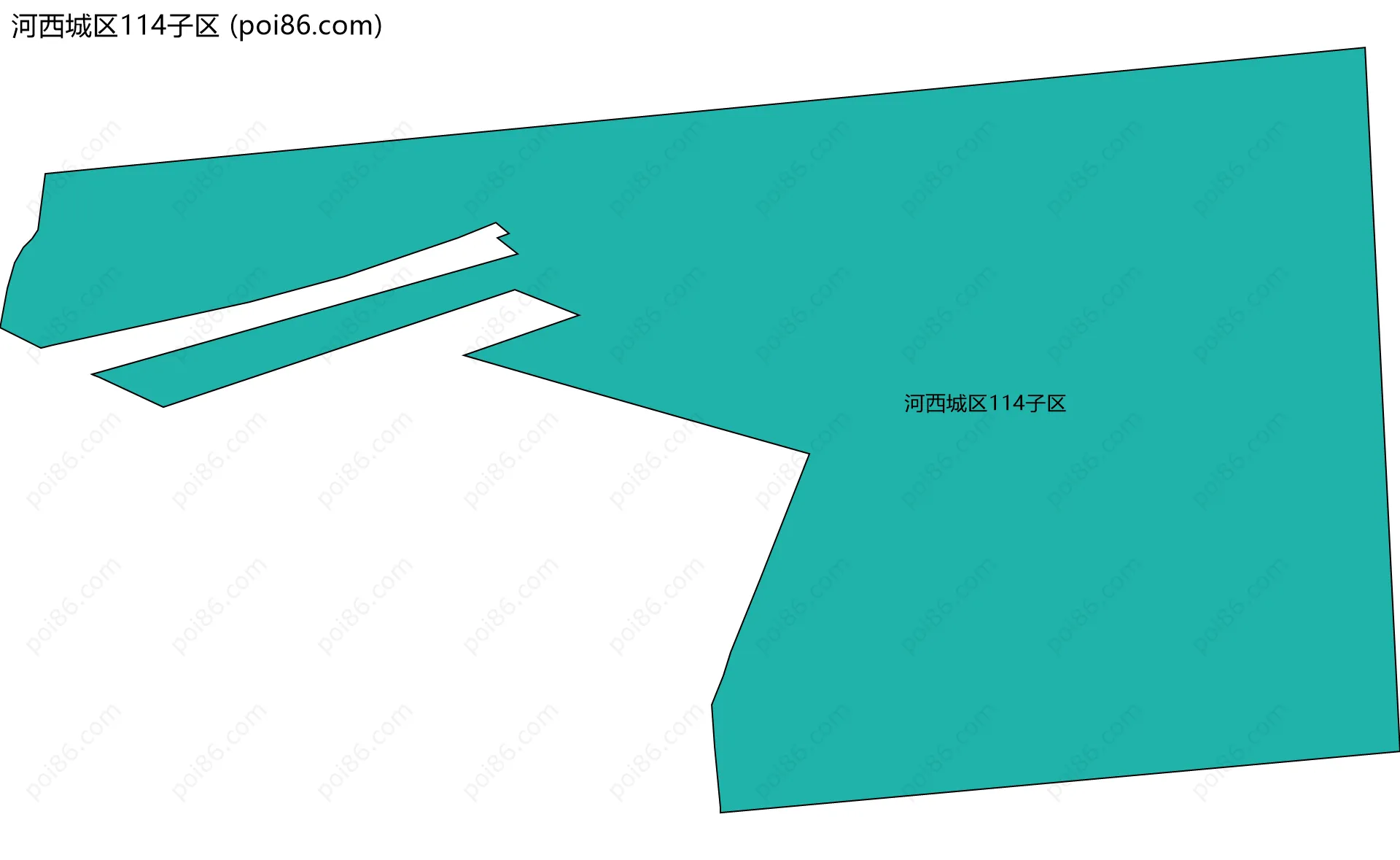 河西城区114子区边界地图