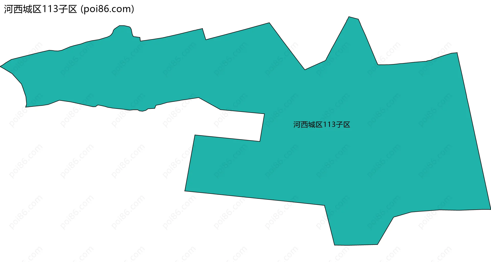 河西城区113子区边界地图