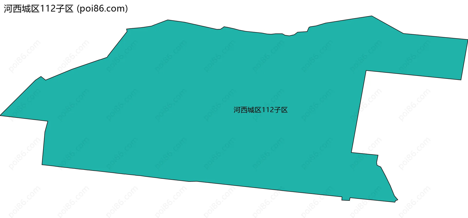 河西城区112子区边界地图