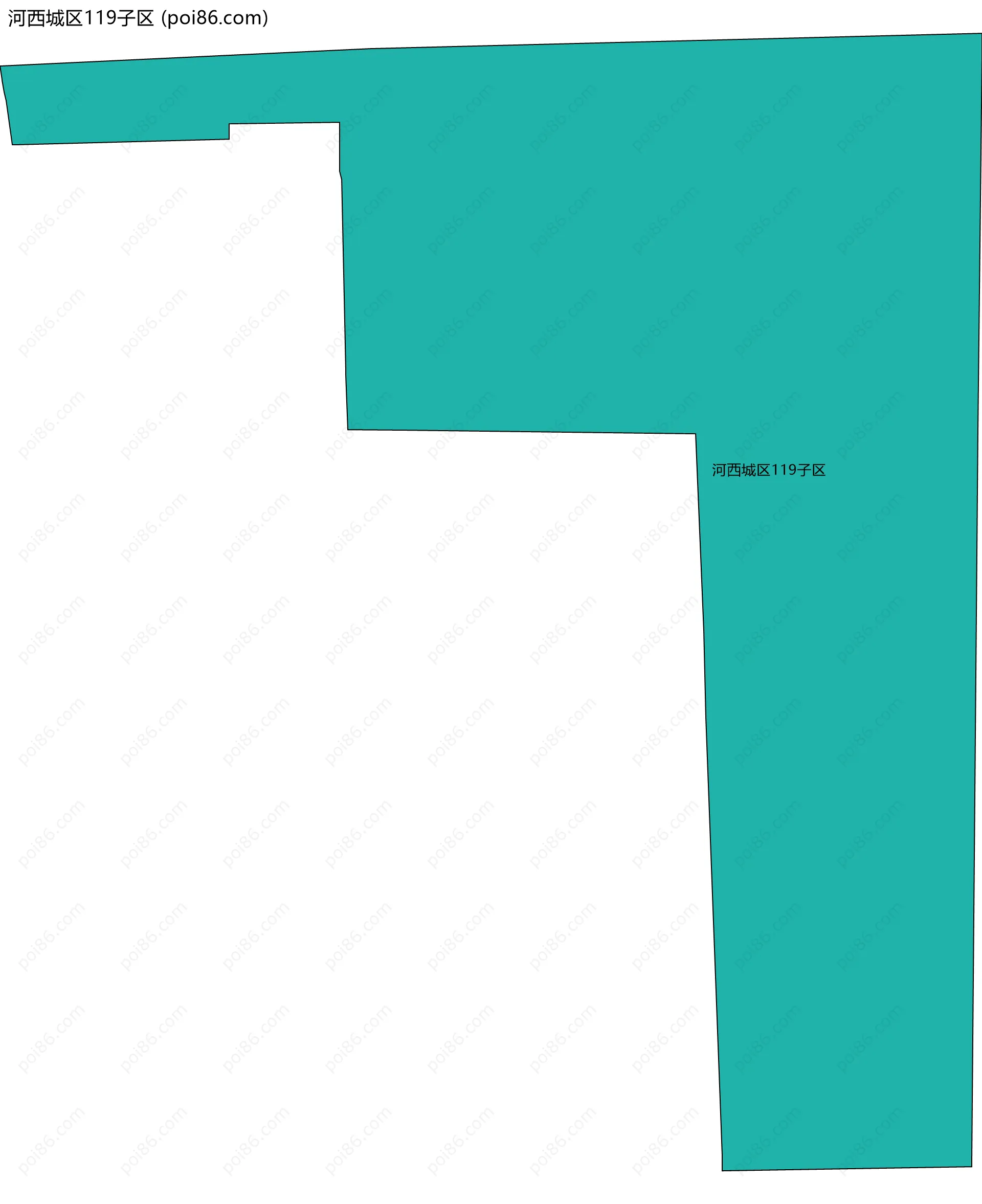河西城区119子区边界地图