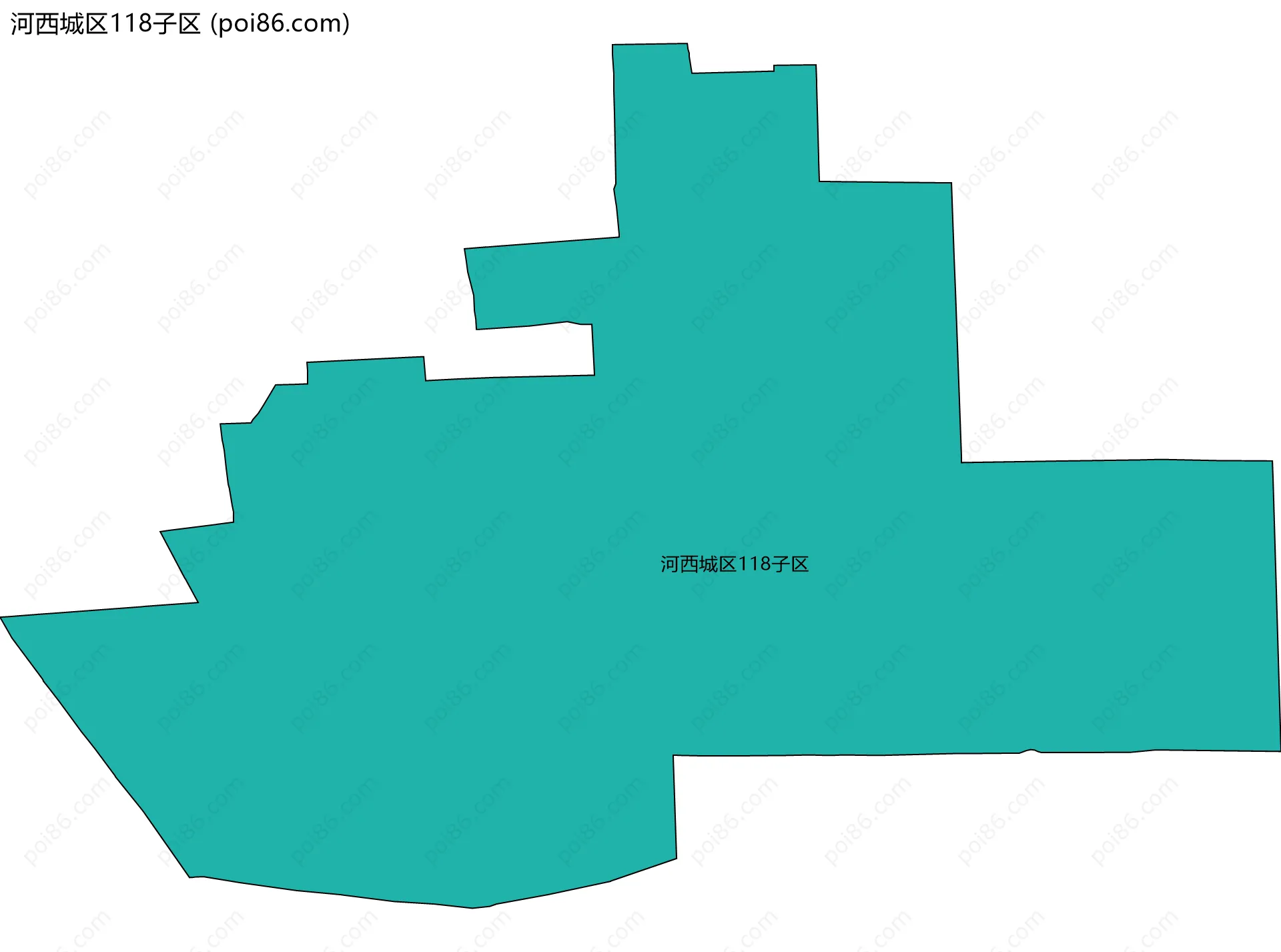 河西城区118子区边界地图