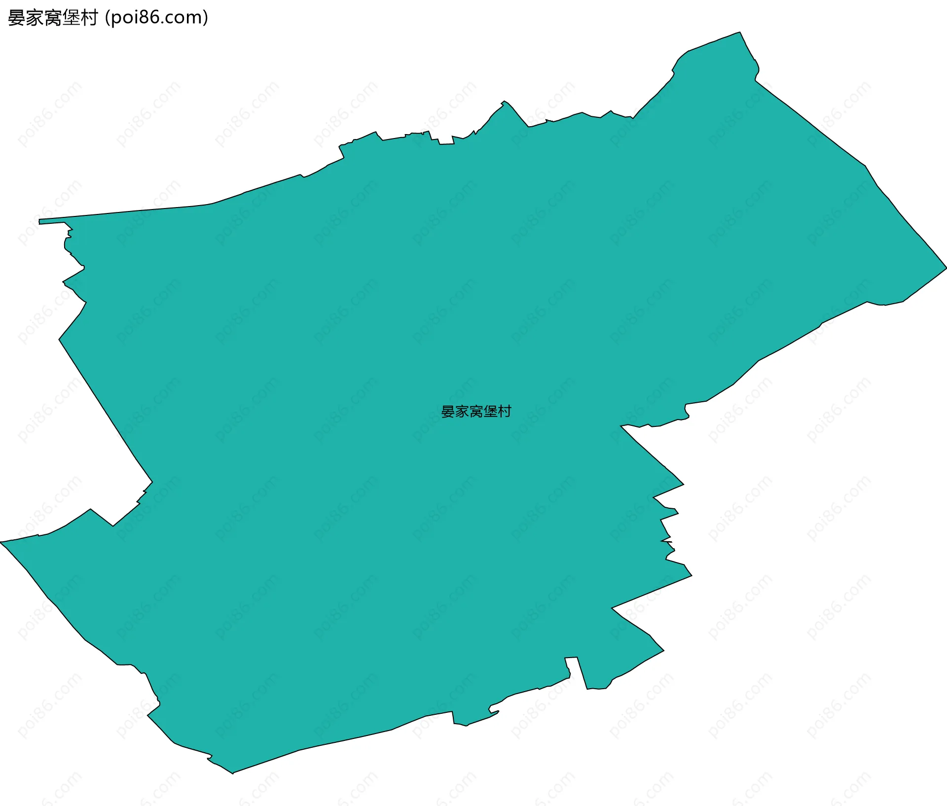 晏家窝堡村边界地图