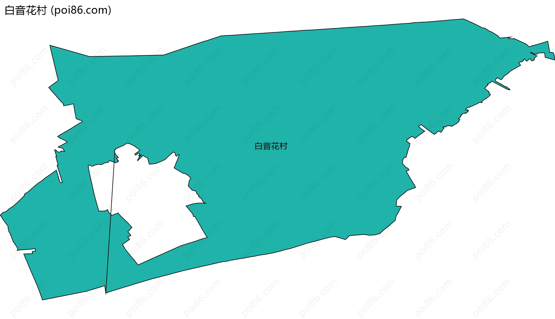 白音花村边界地图