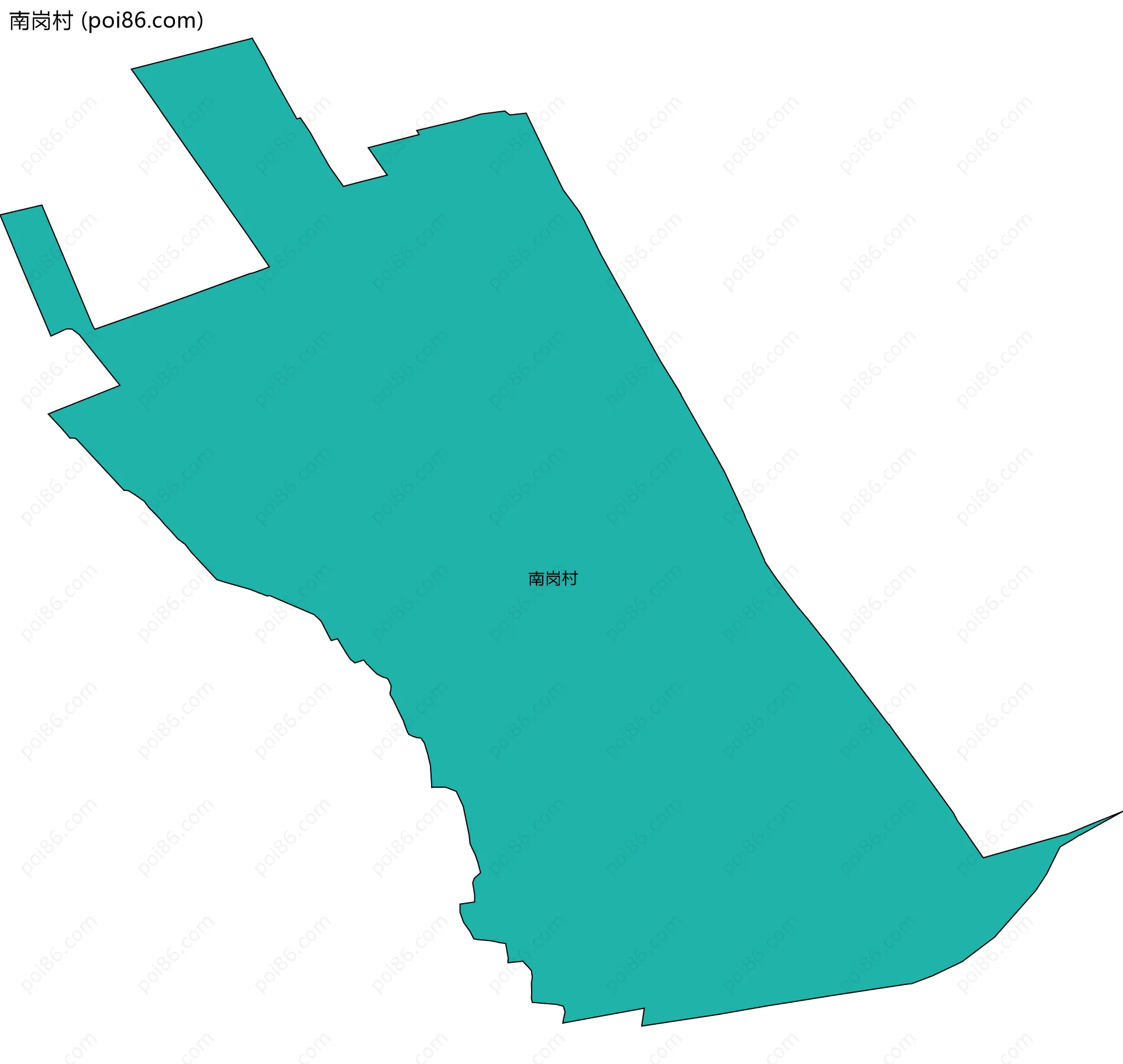 南岗村边界地图