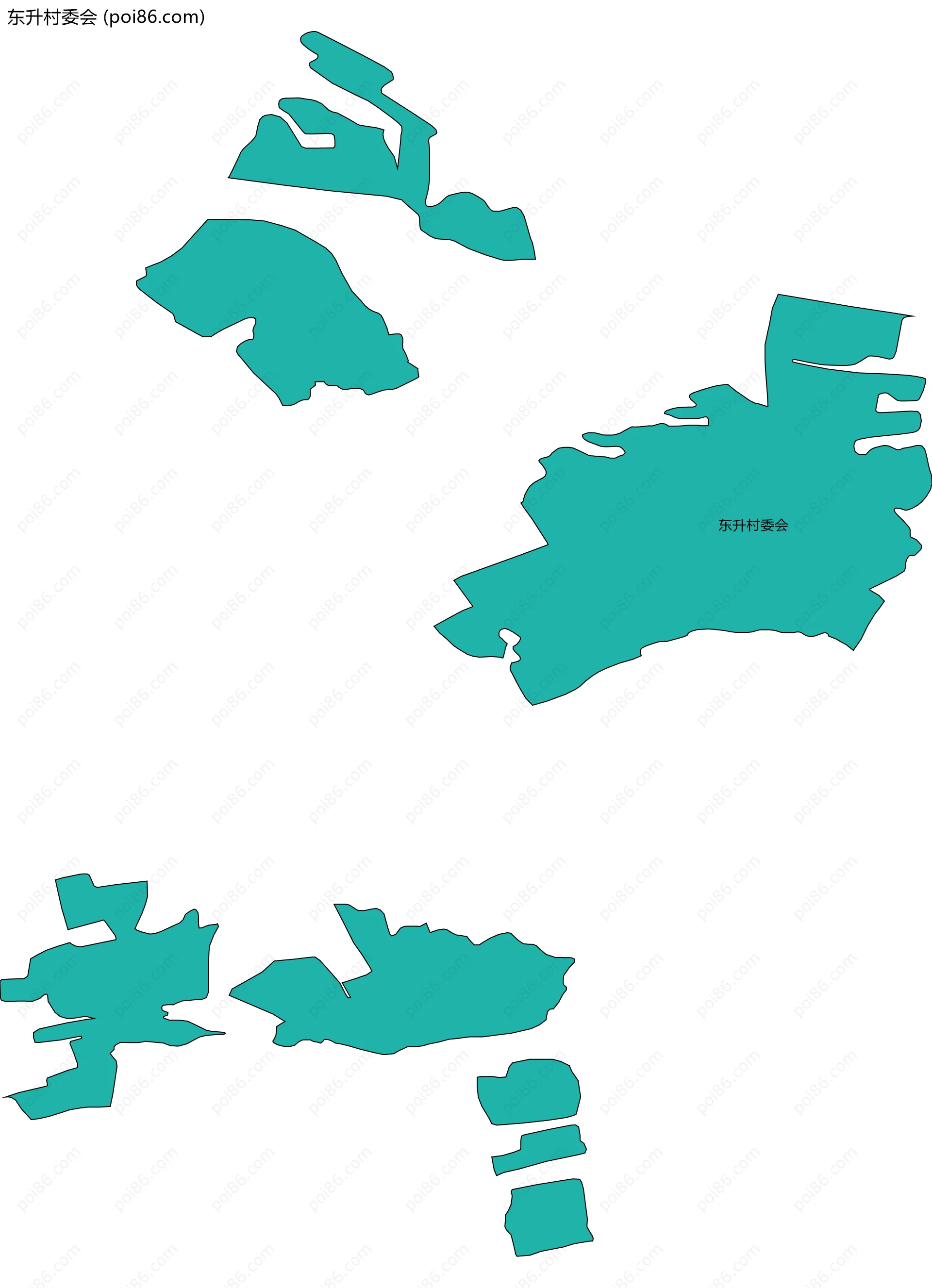 东升村委会边界地图