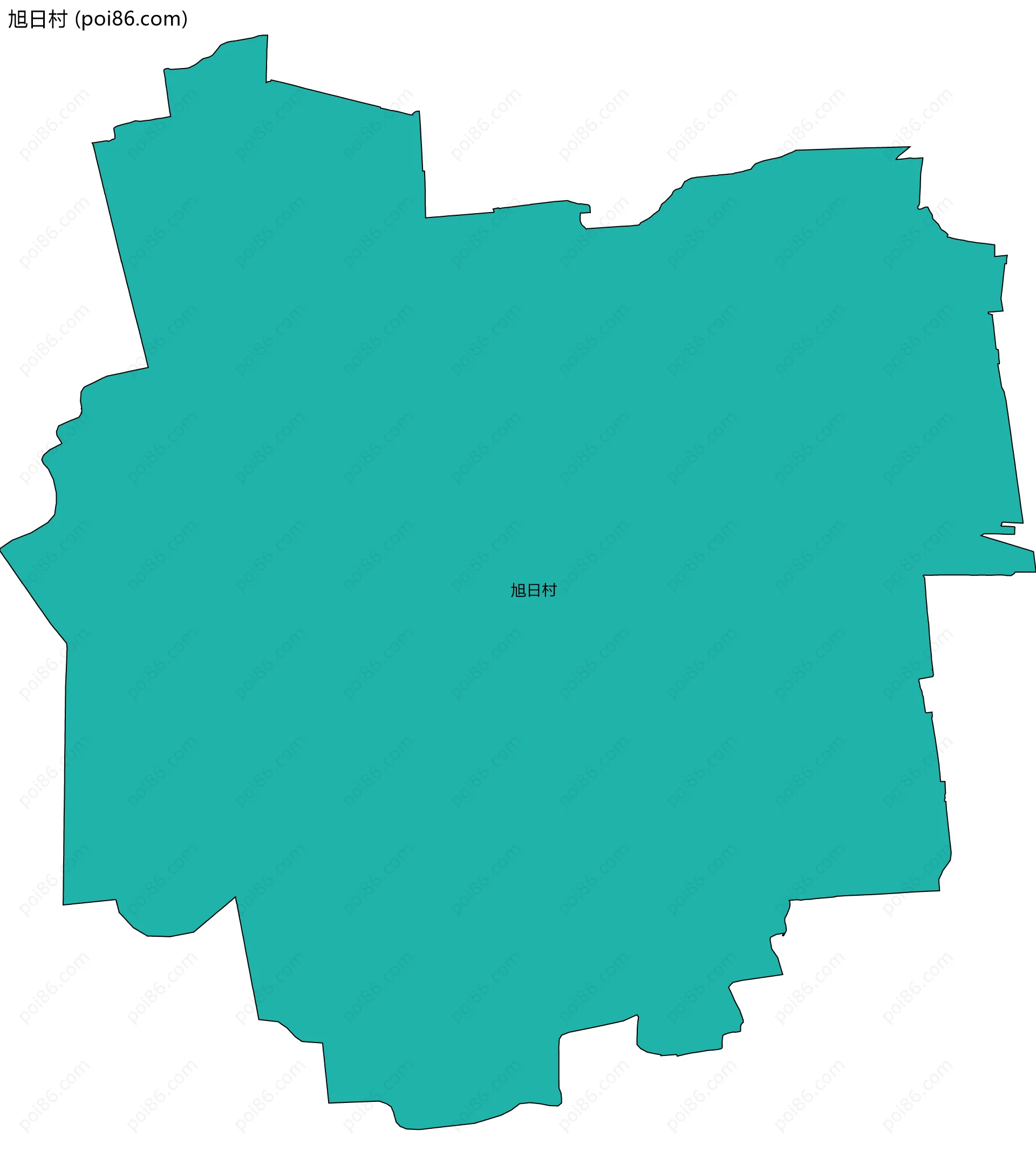 旭日村边界地图