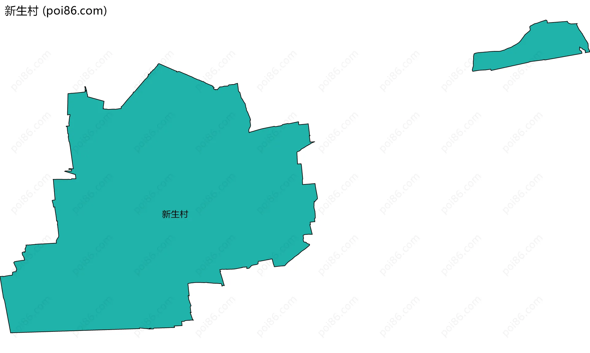 新生村边界地图