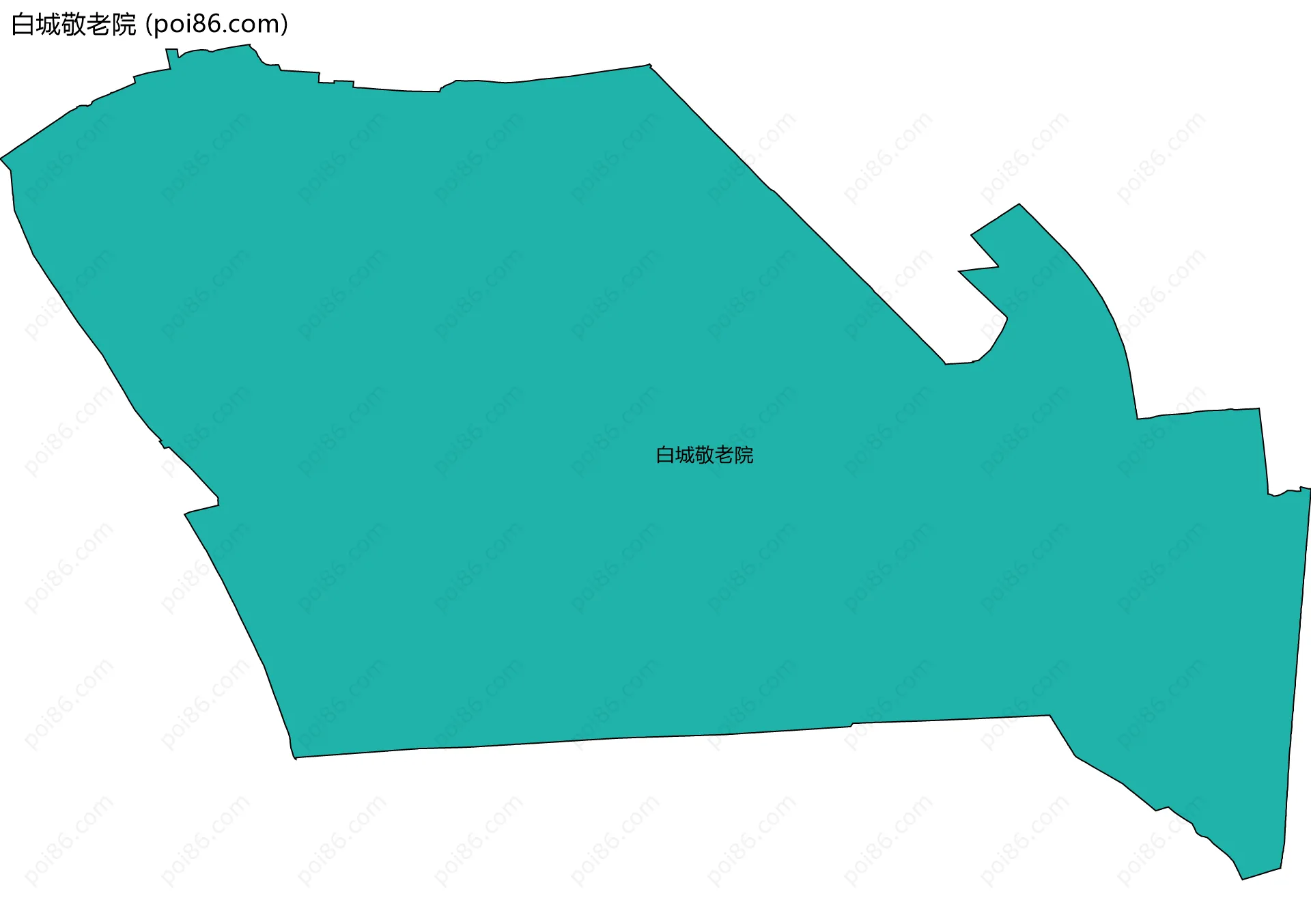 白城敬老院边界地图