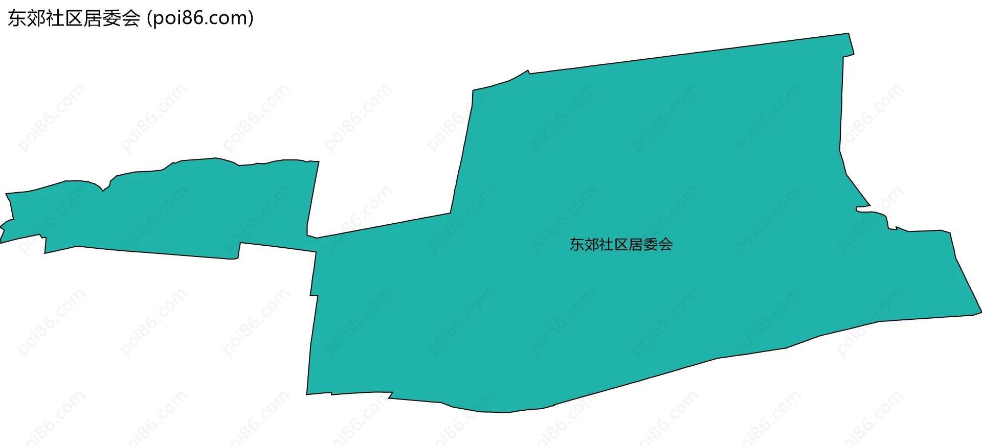 东郊社区居委会边界地图
