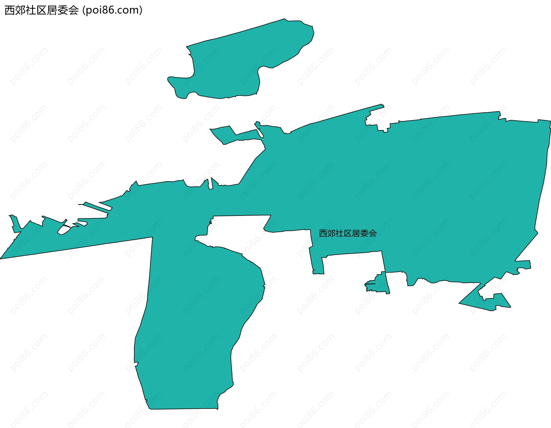 西郊社区居委会边界地图