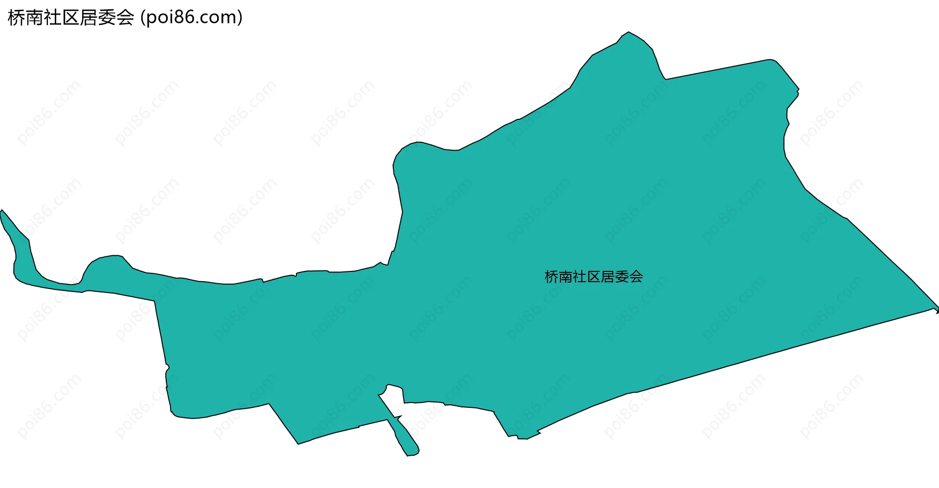 桥南社区居委会边界地图
