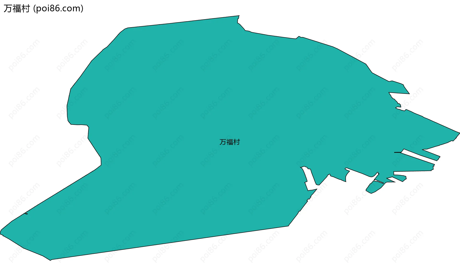万福村边界地图