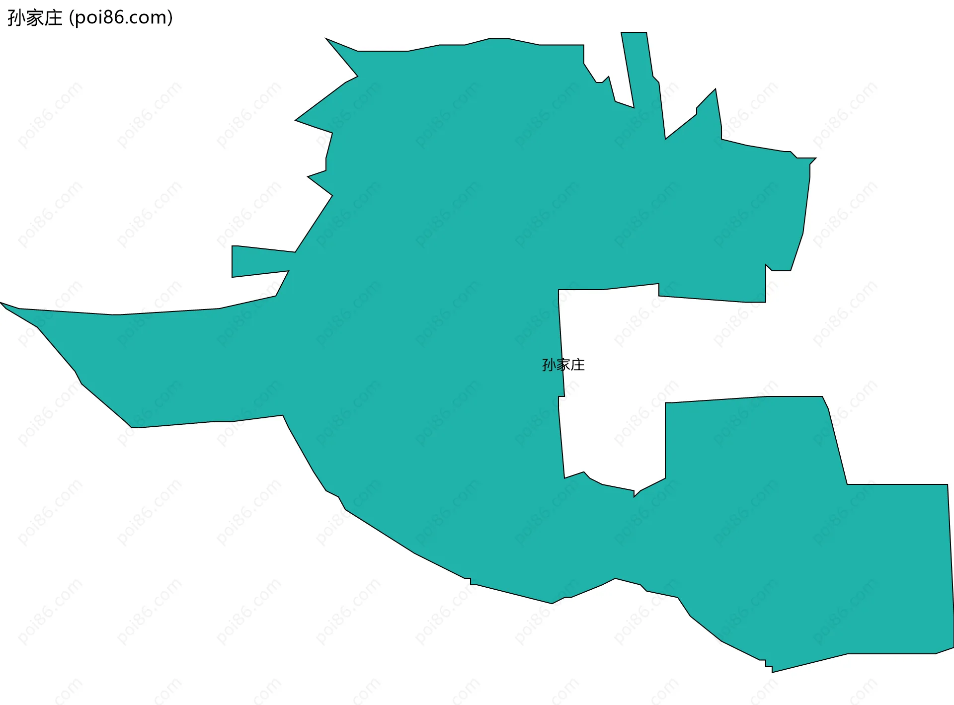 孙家庄边界地图