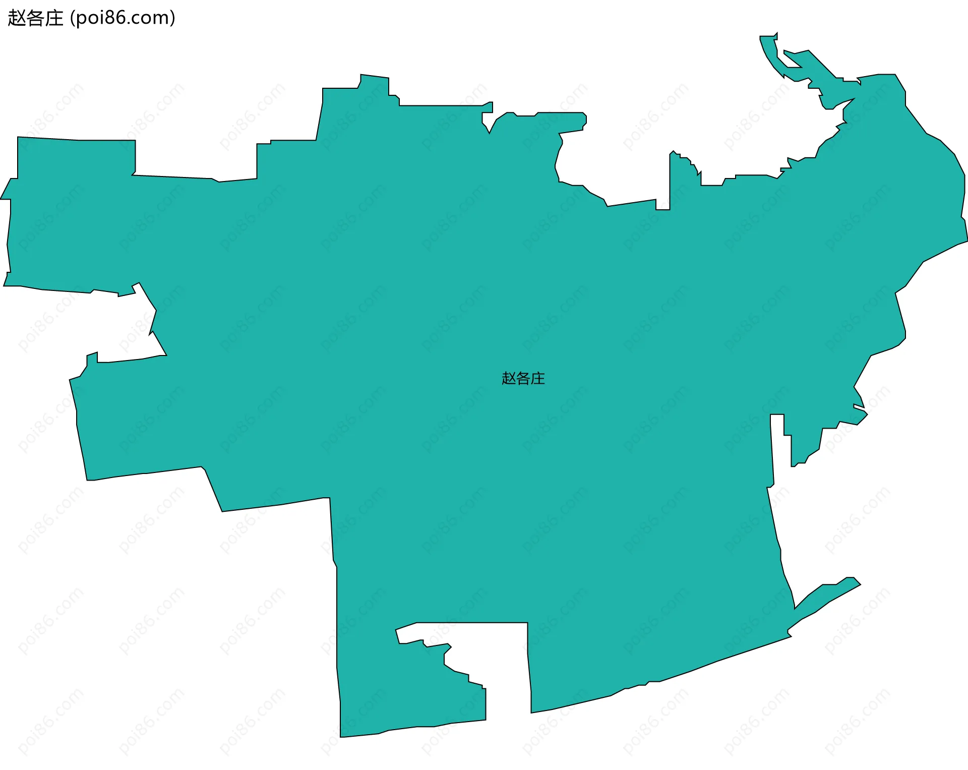赵各庄边界地图