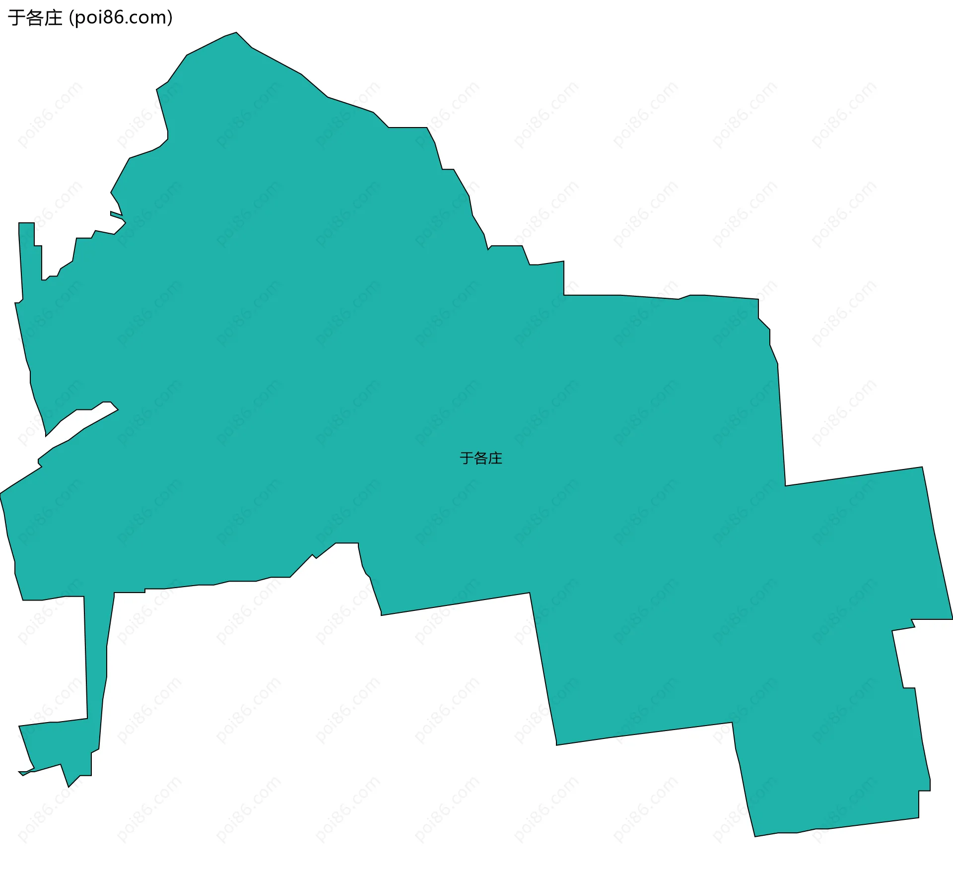 于各庄边界地图