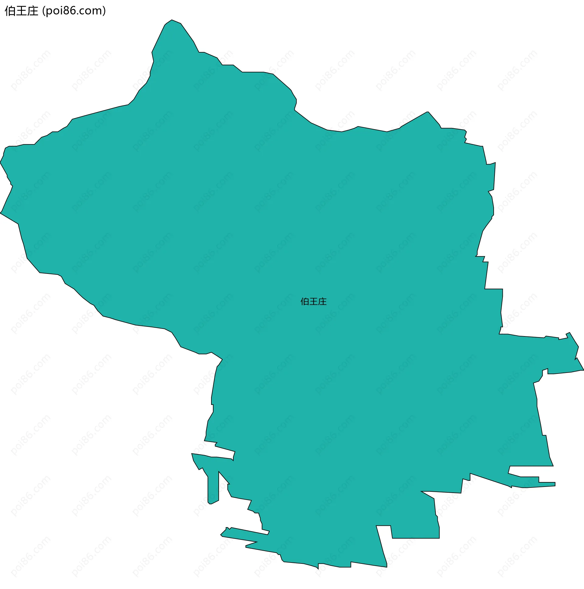 伯王庄边界地图