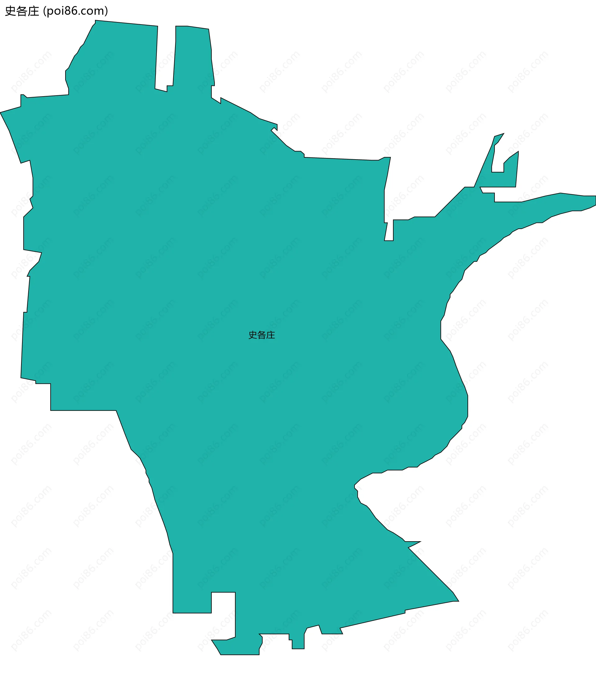 史各庄边界地图