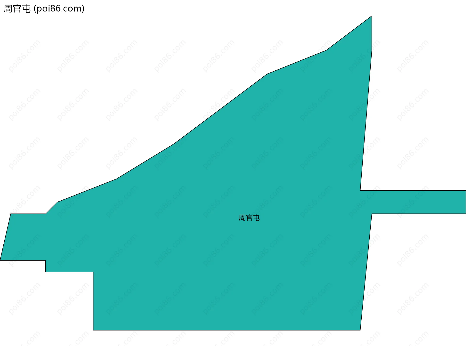 周官屯边界地图