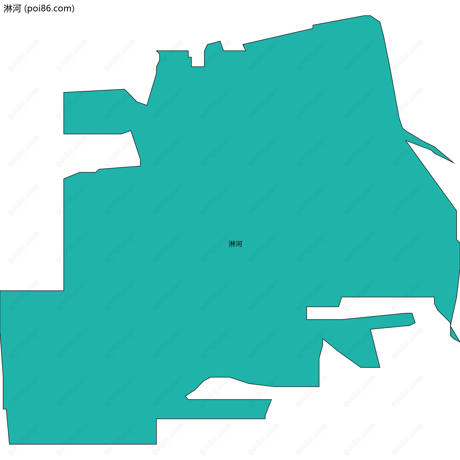 淋河边界地图