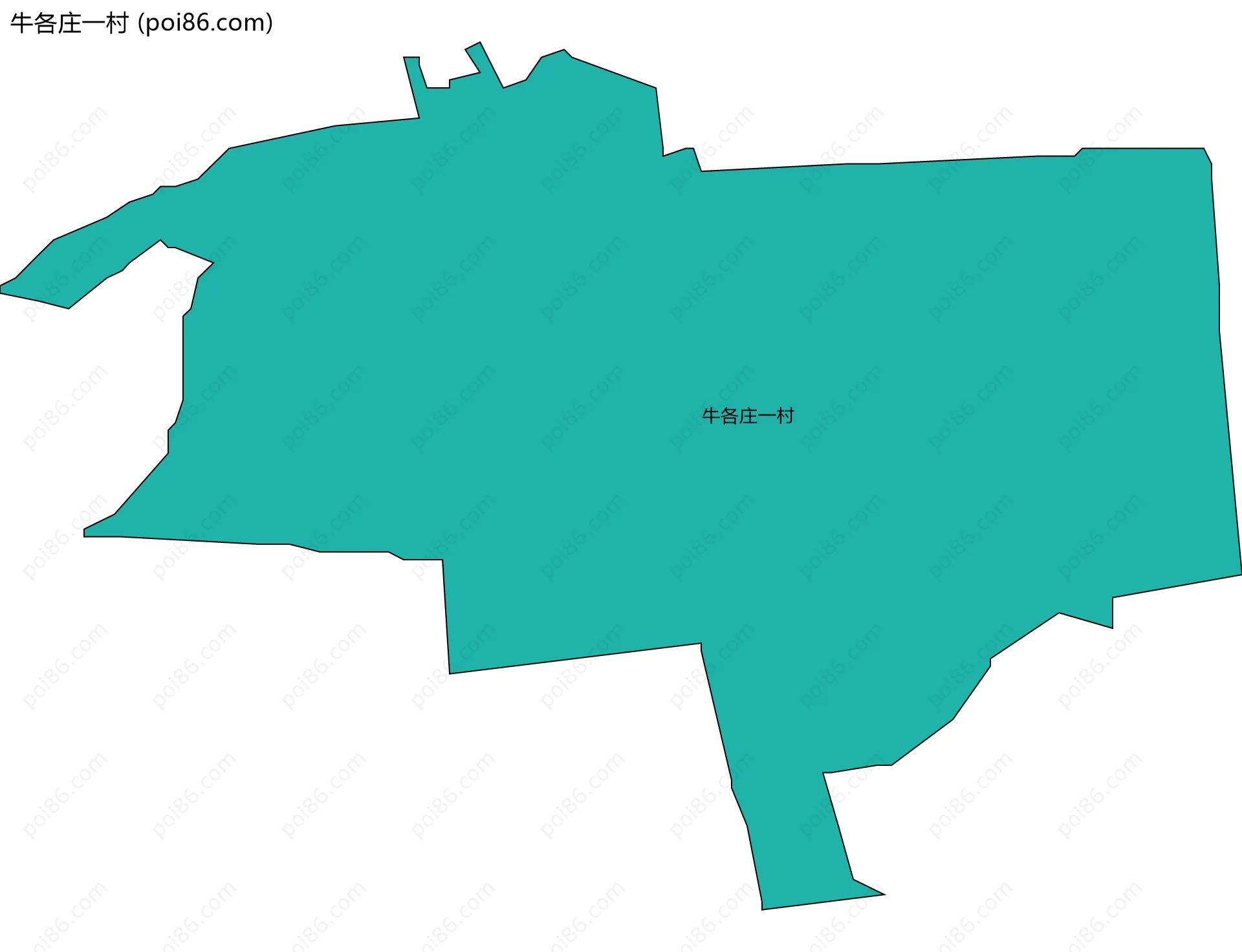 牛各庄一村边界地图