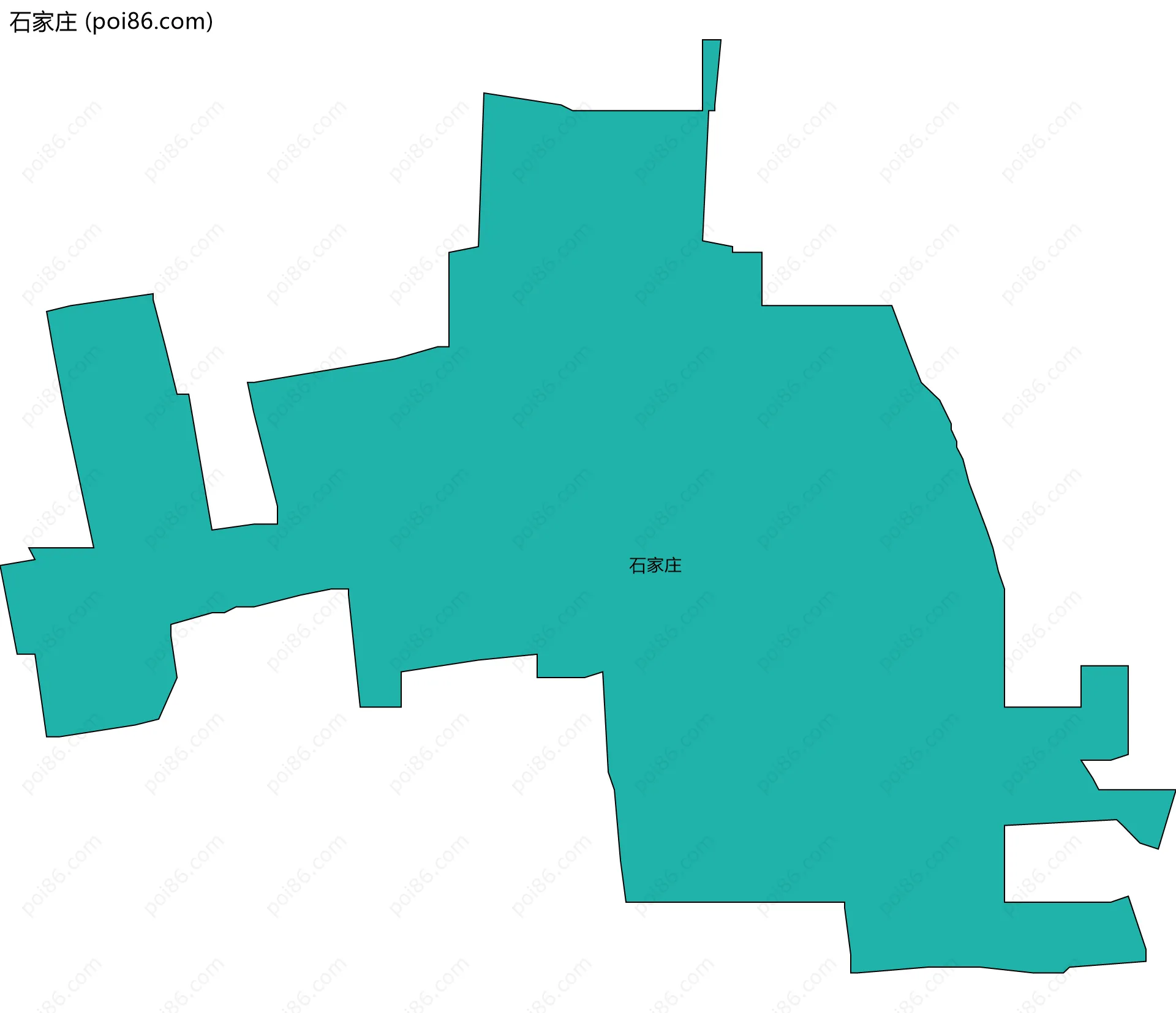 石家庄边界地图