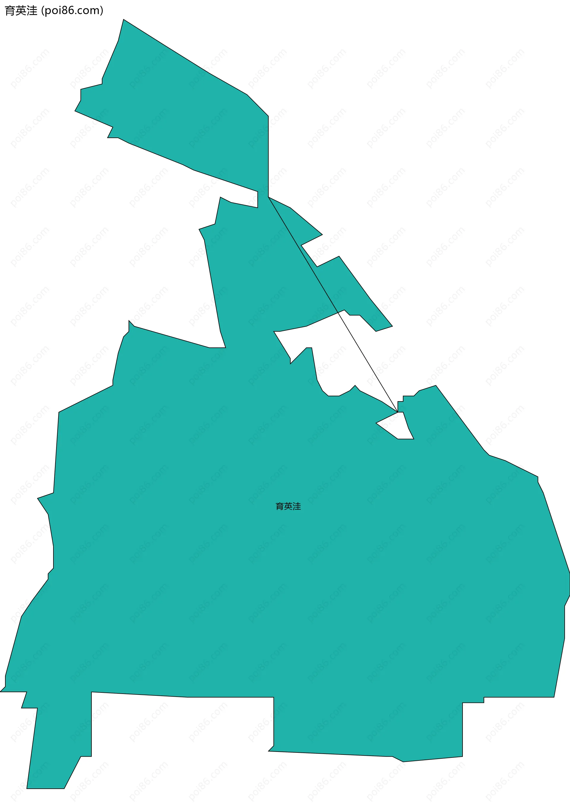 育英洼边界地图