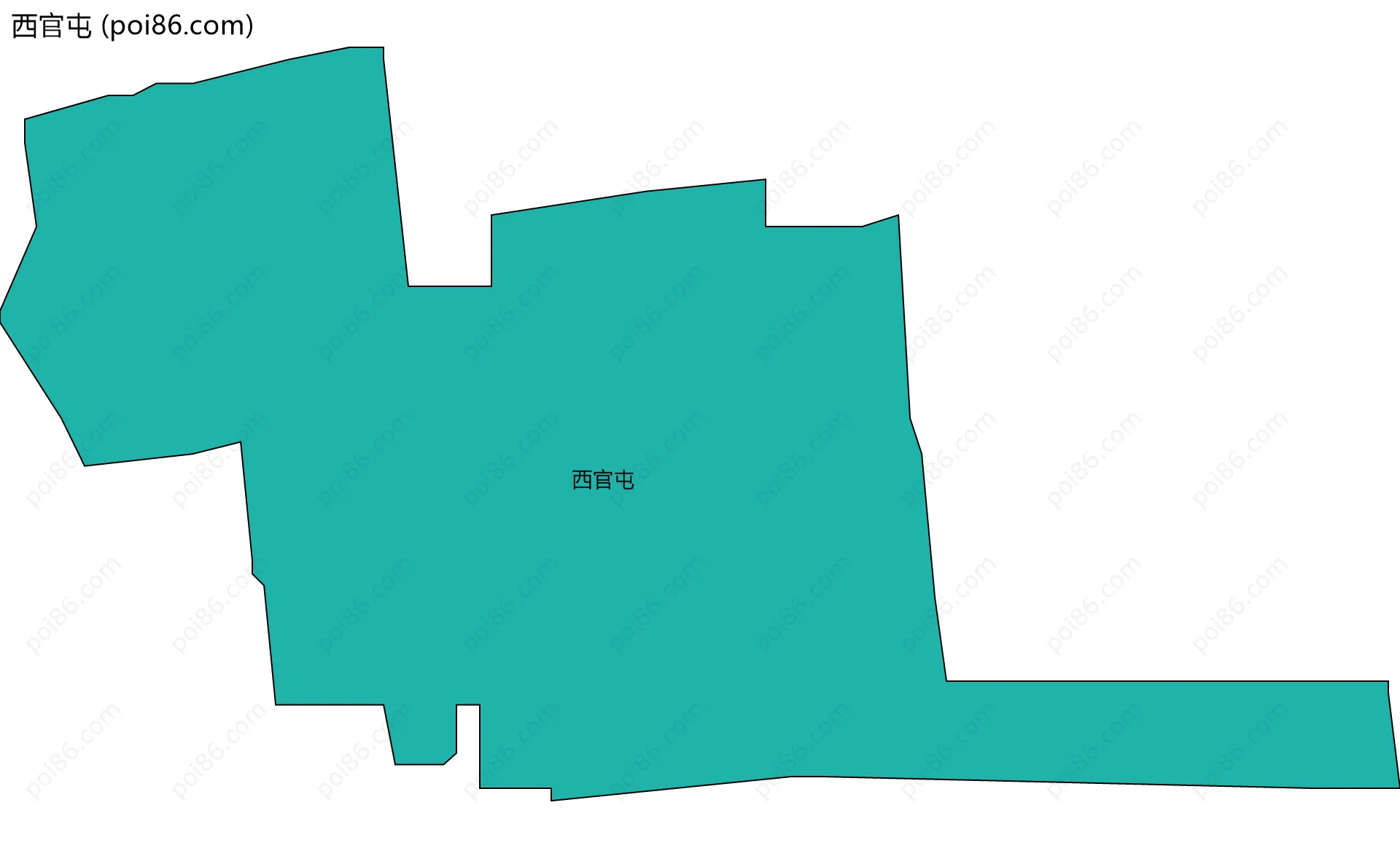 西官屯边界地图