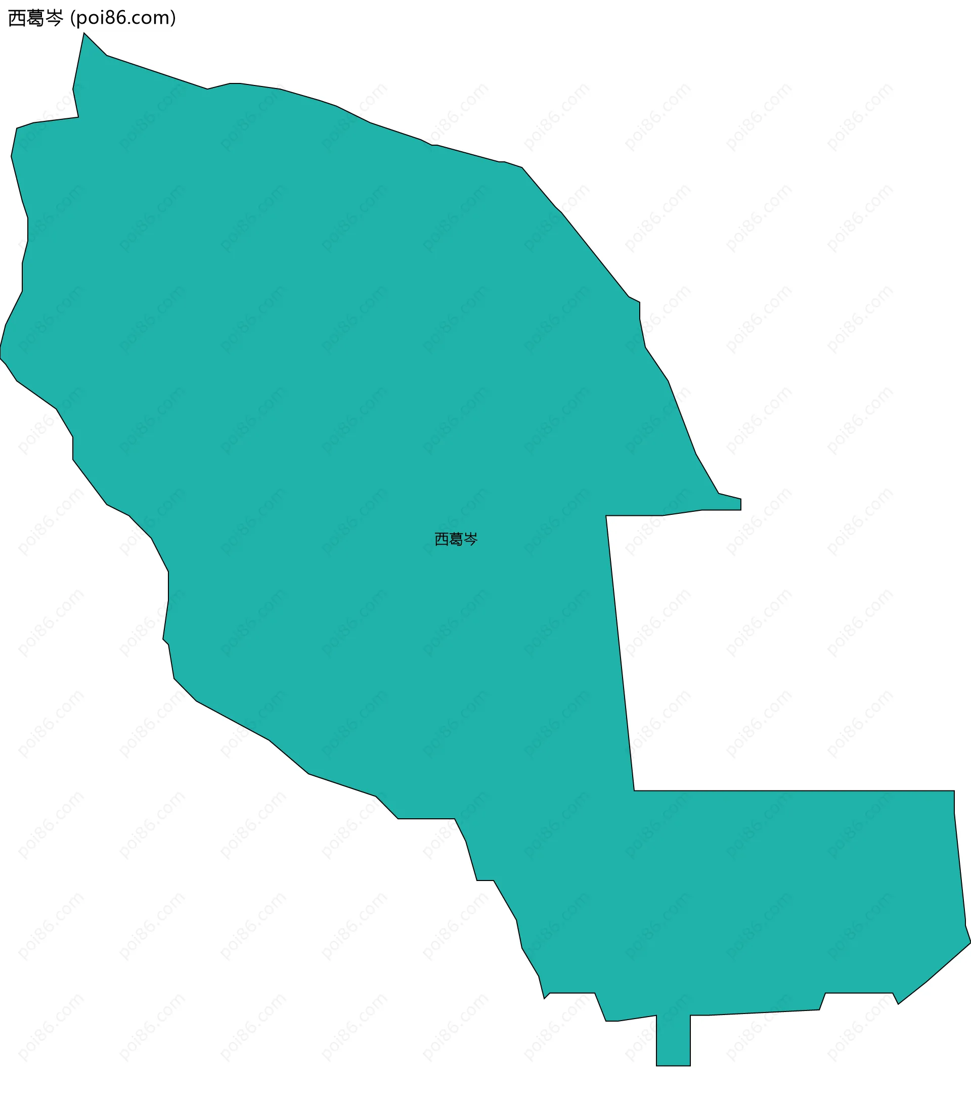 西葛岑边界地图