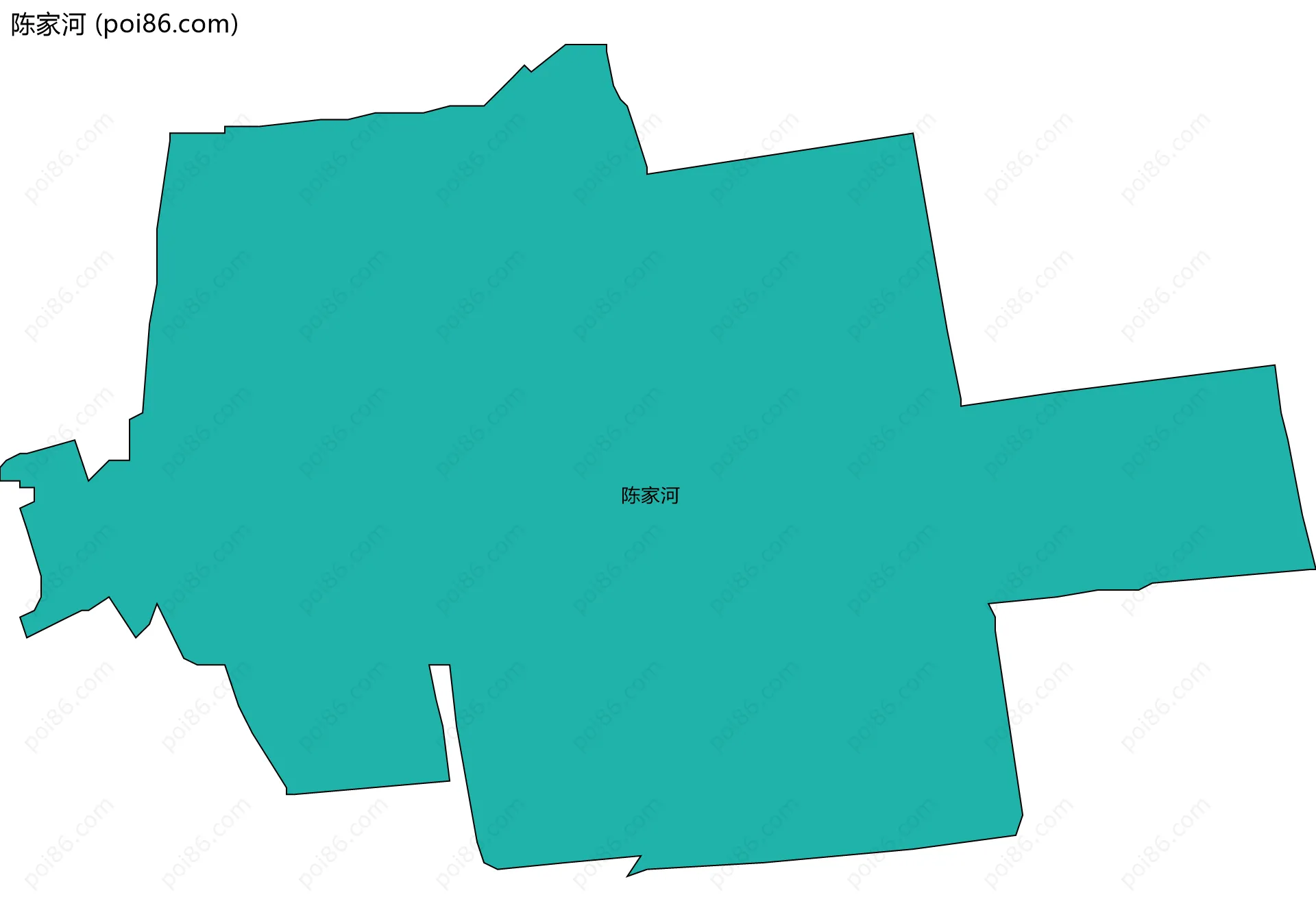 陈家河边界地图