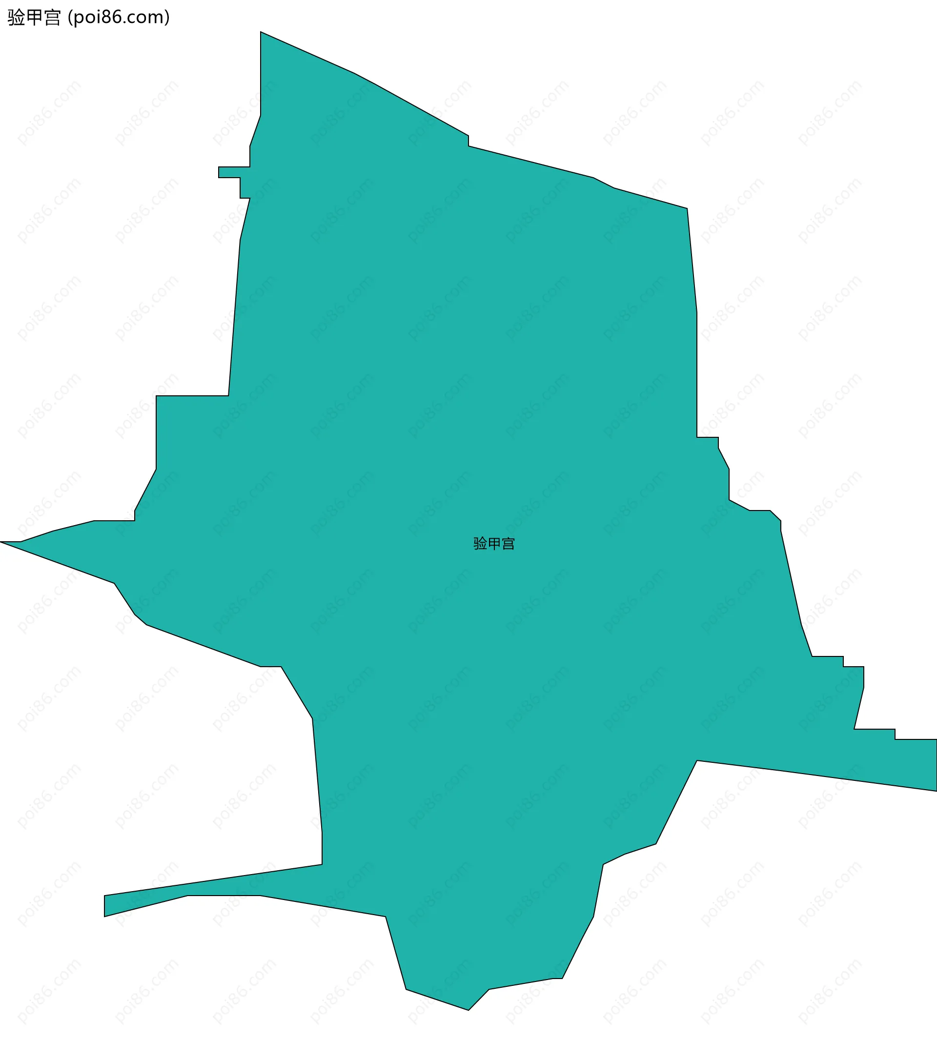 验甲宫边界地图