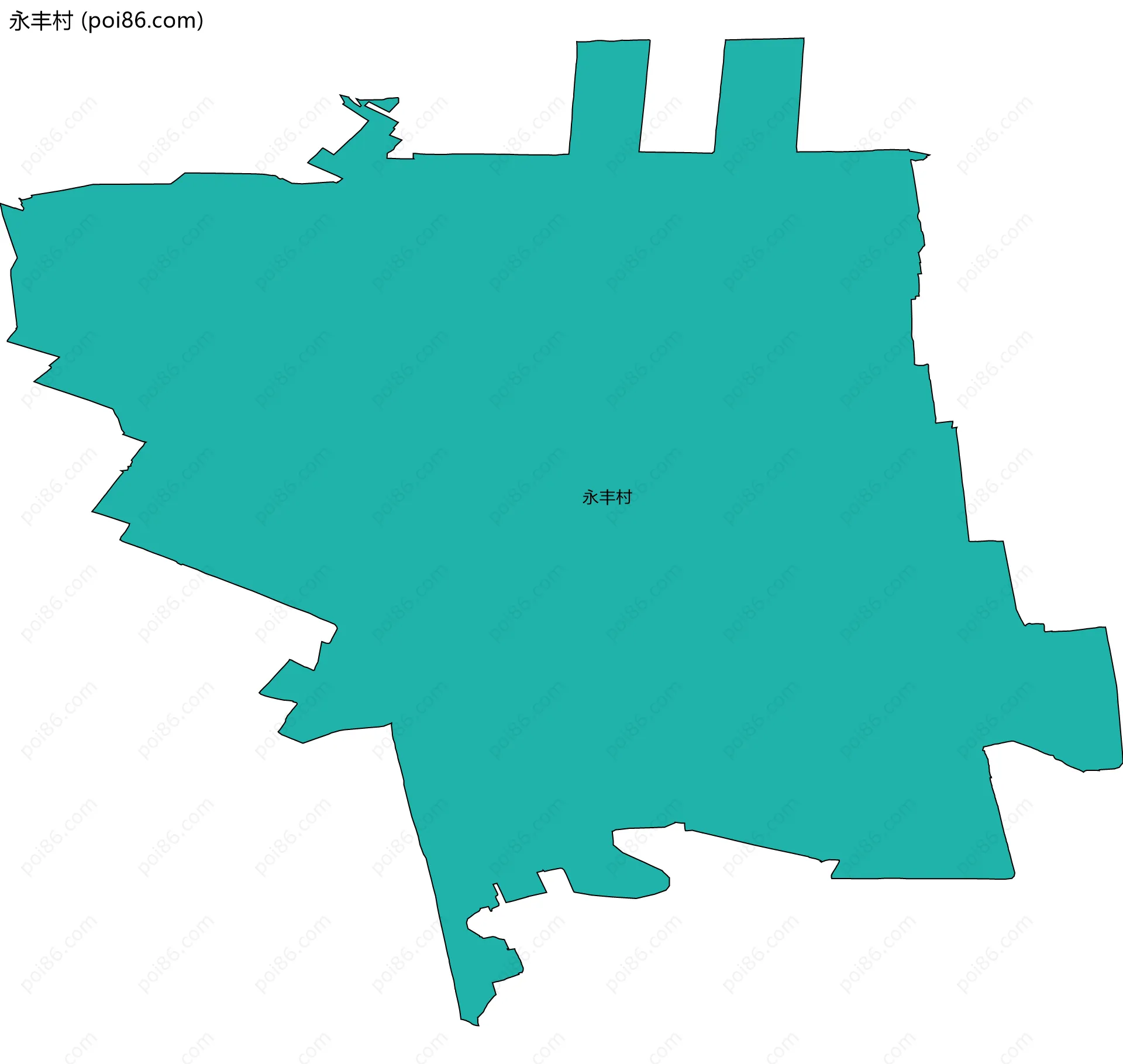 永丰村边界地图