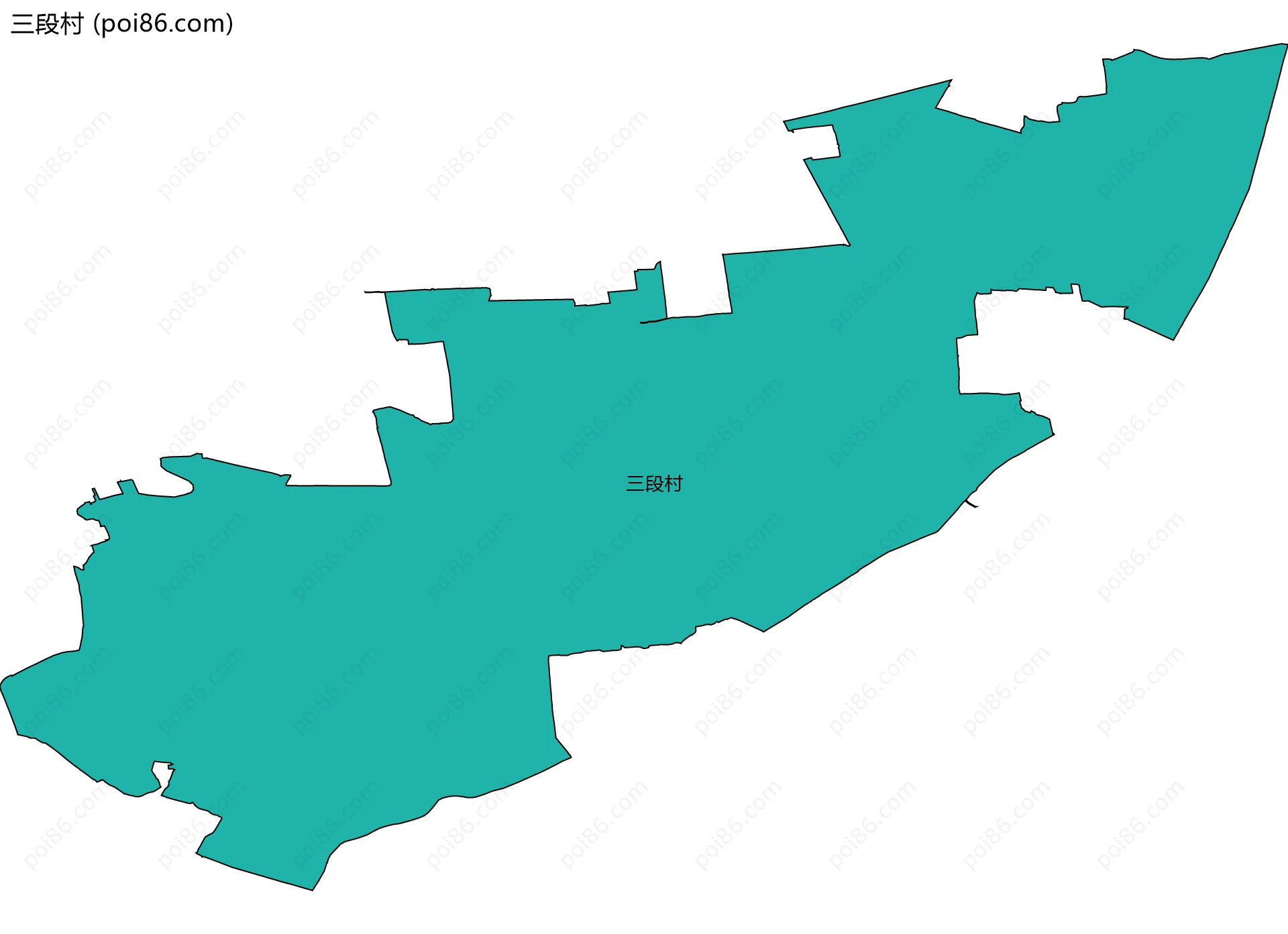 三段村边界地图