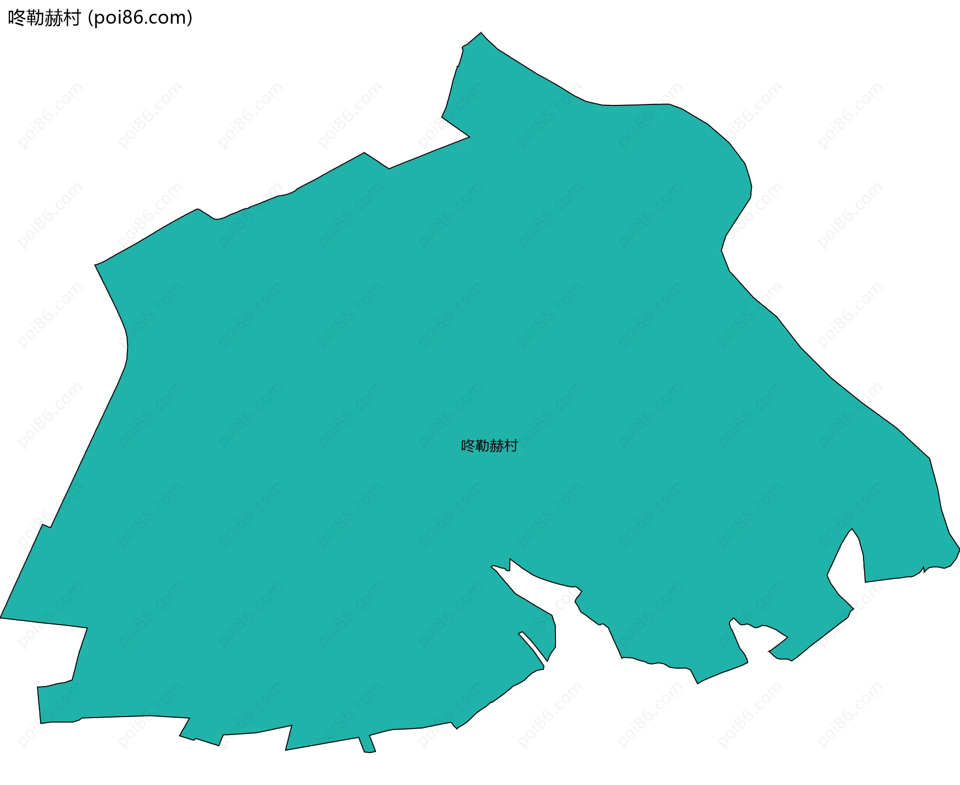 咚勒赫村边界地图