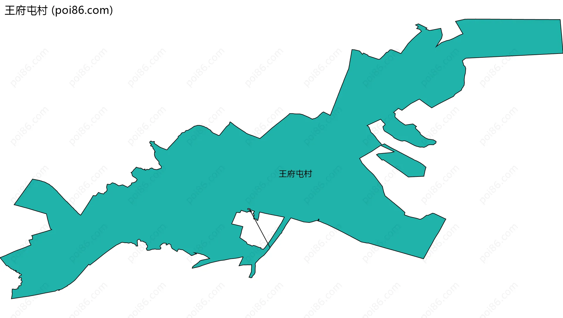 王府屯村边界地图