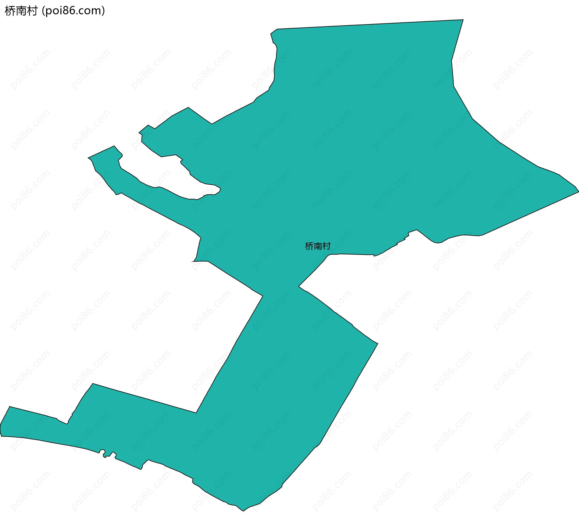 桥南村边界地图