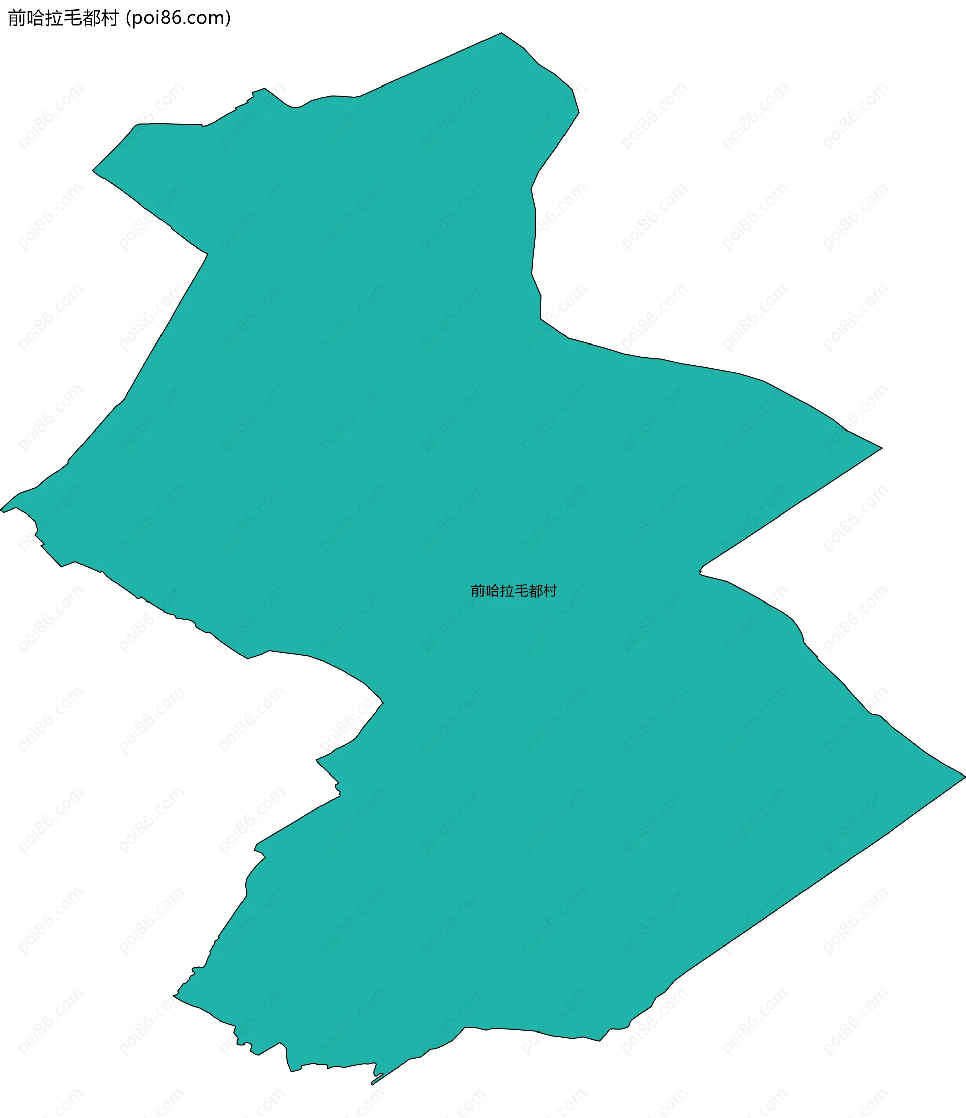 前哈拉毛都村边界地图