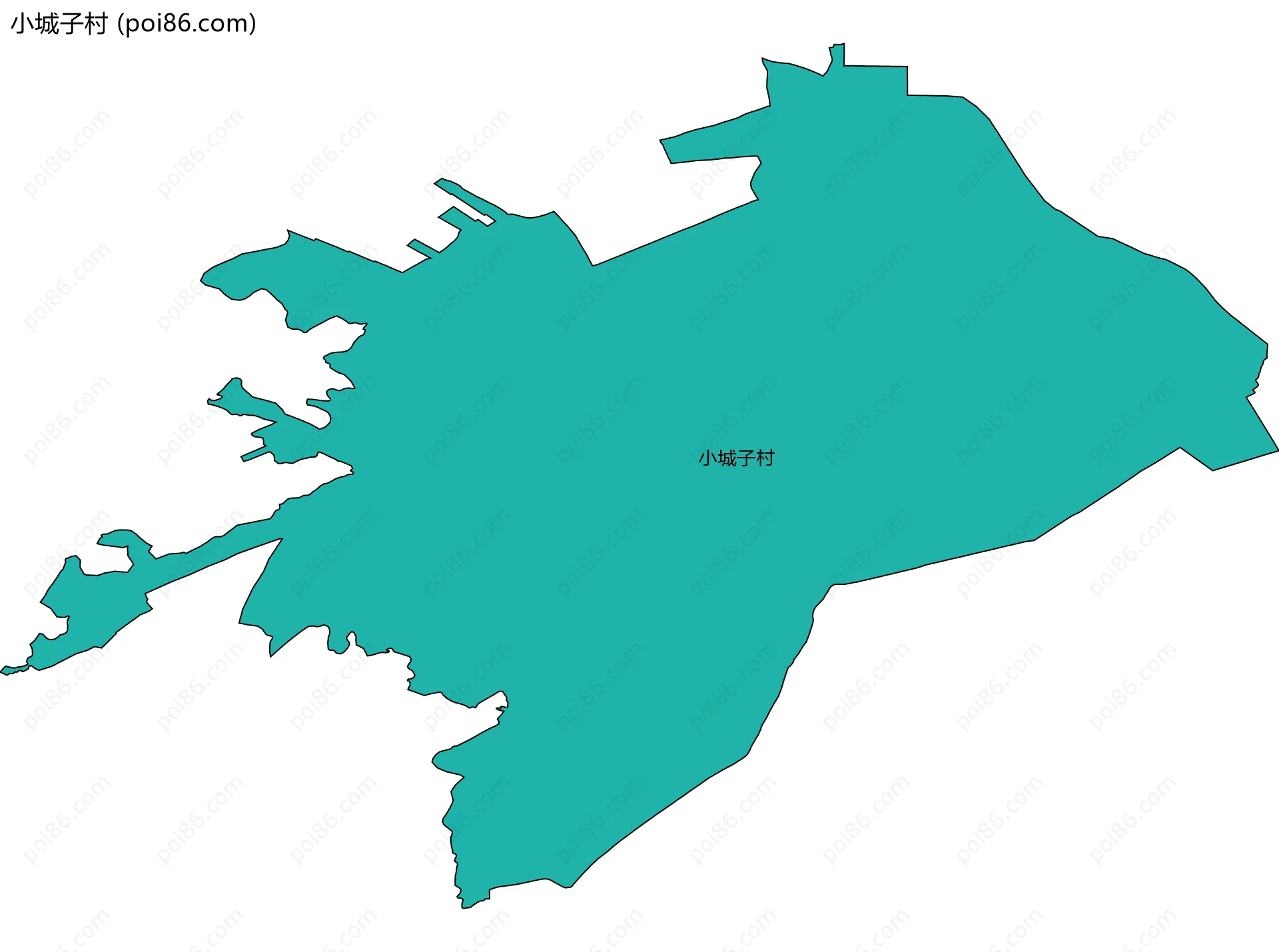 小城子村边界地图