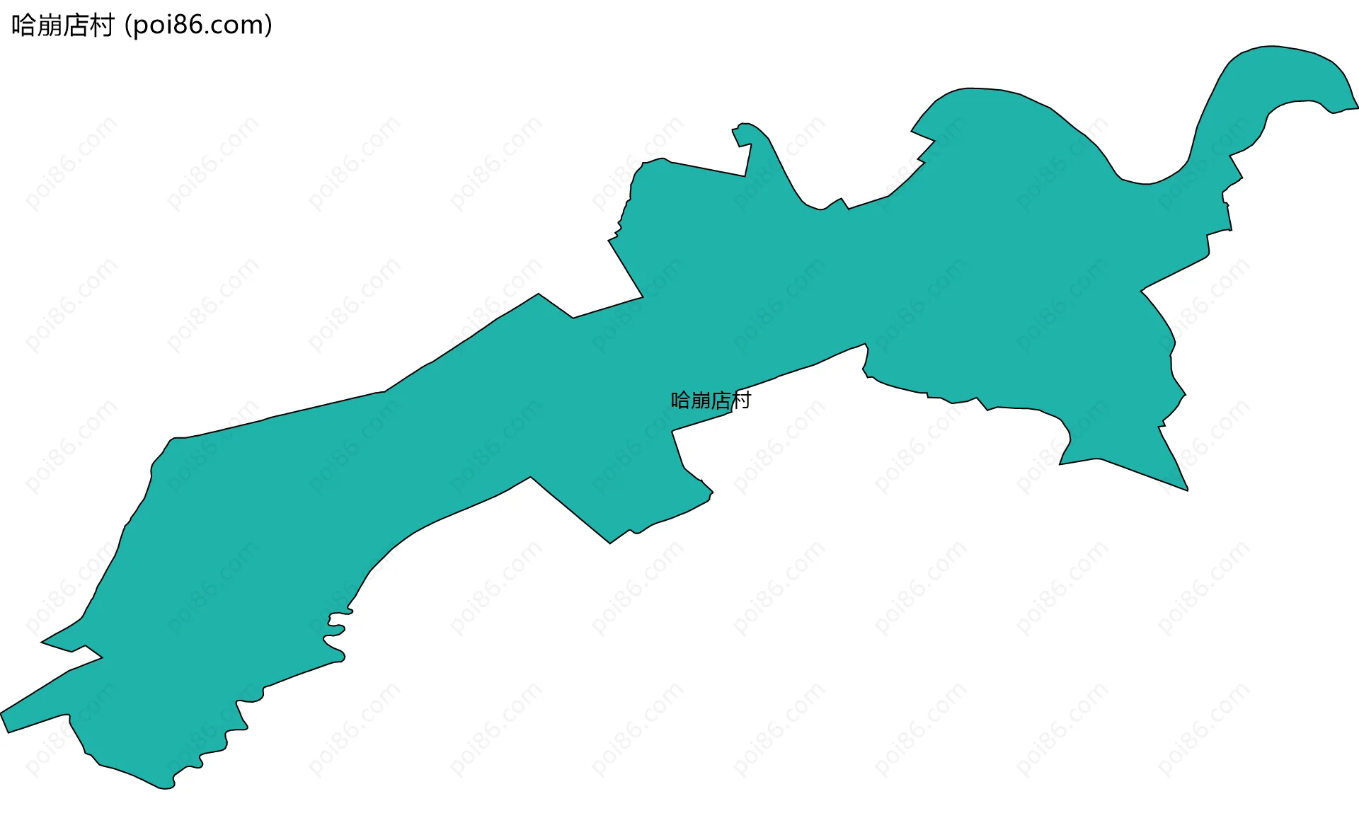 哈崩店村边界地图