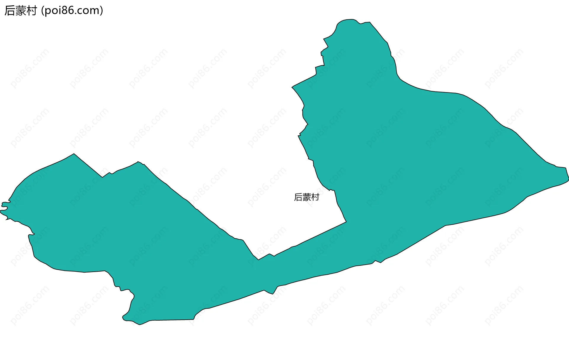 后蒙村边界地图