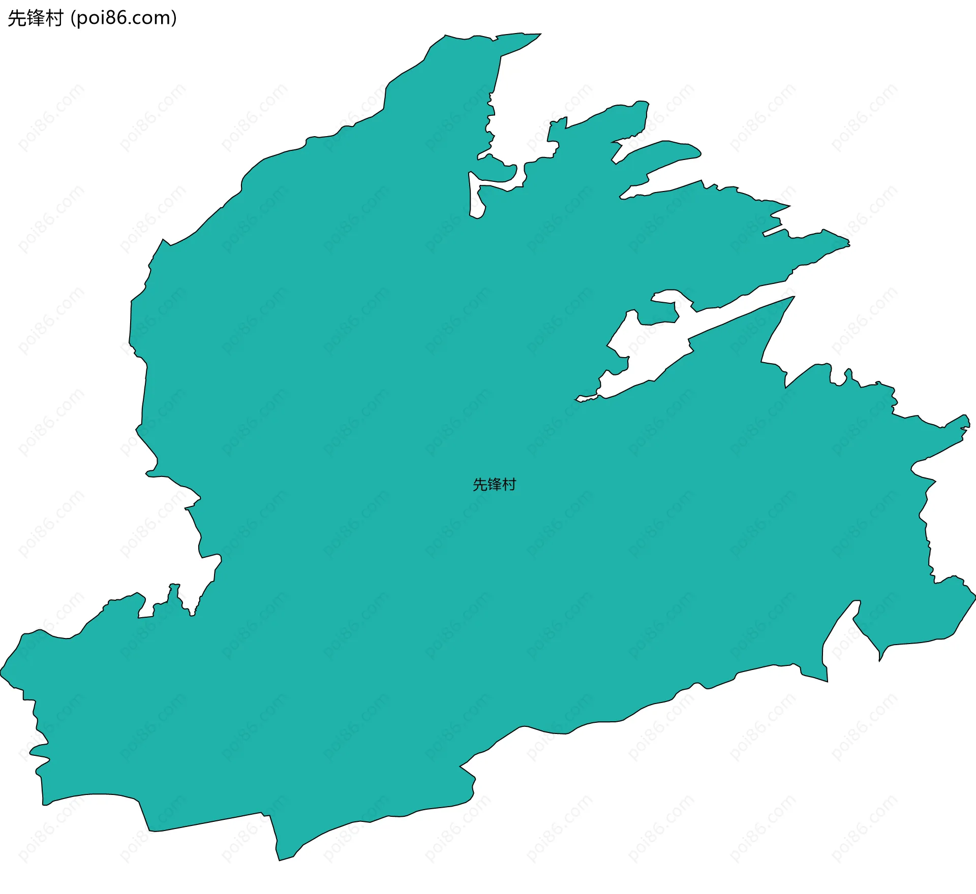先锋村边界地图