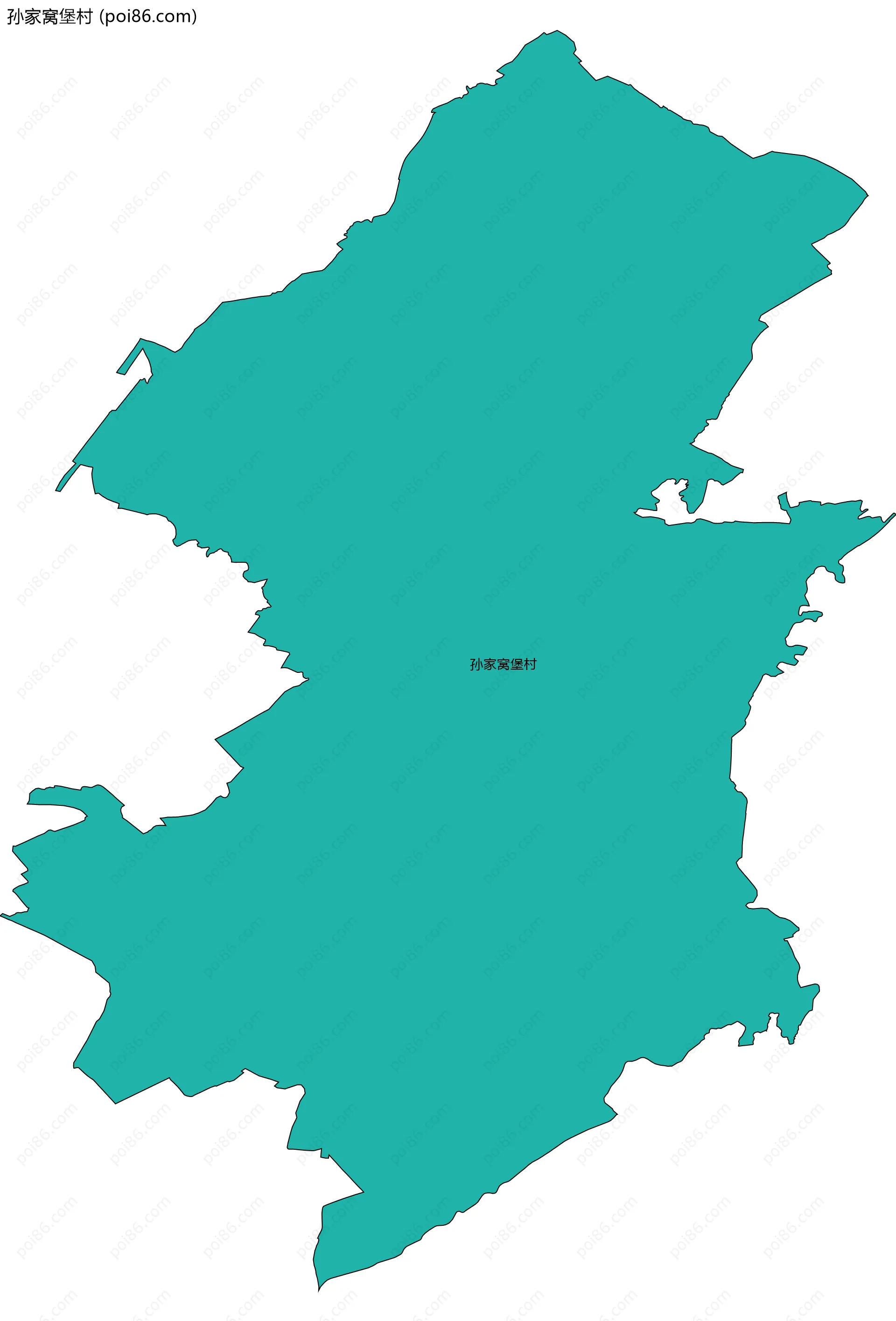 孙家窝堡村边界地图