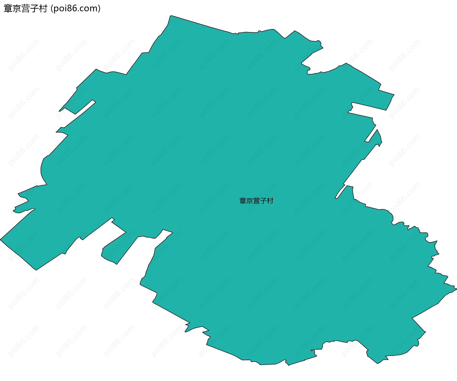 章京营子村边界地图