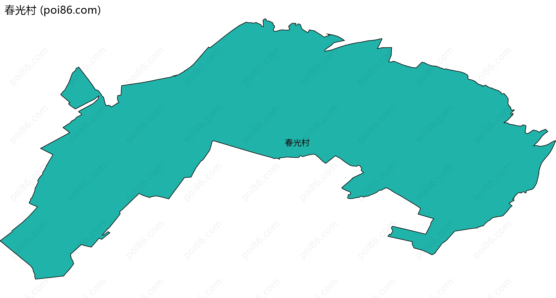 春光村边界地图